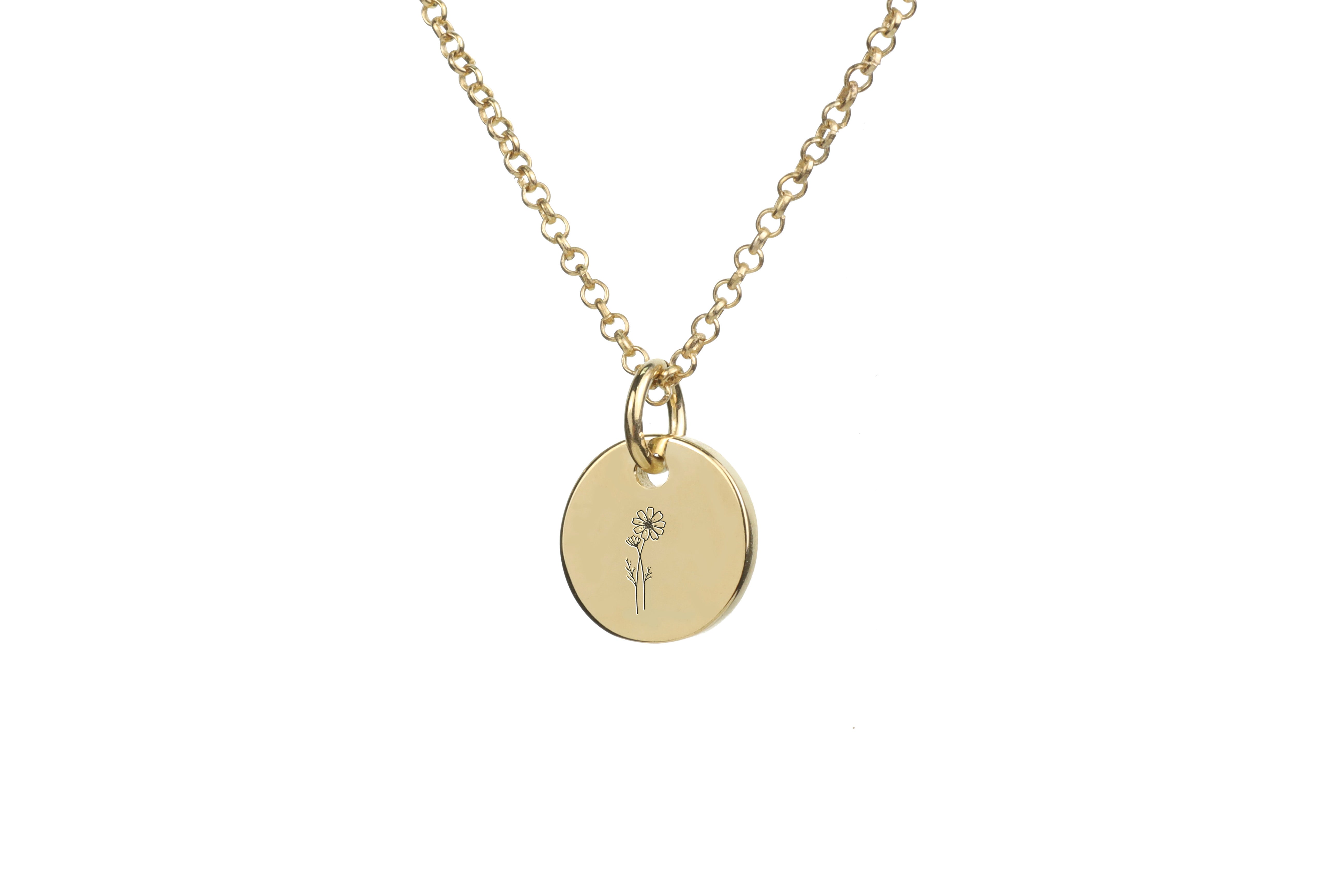 October Birth Month Signet Necklace