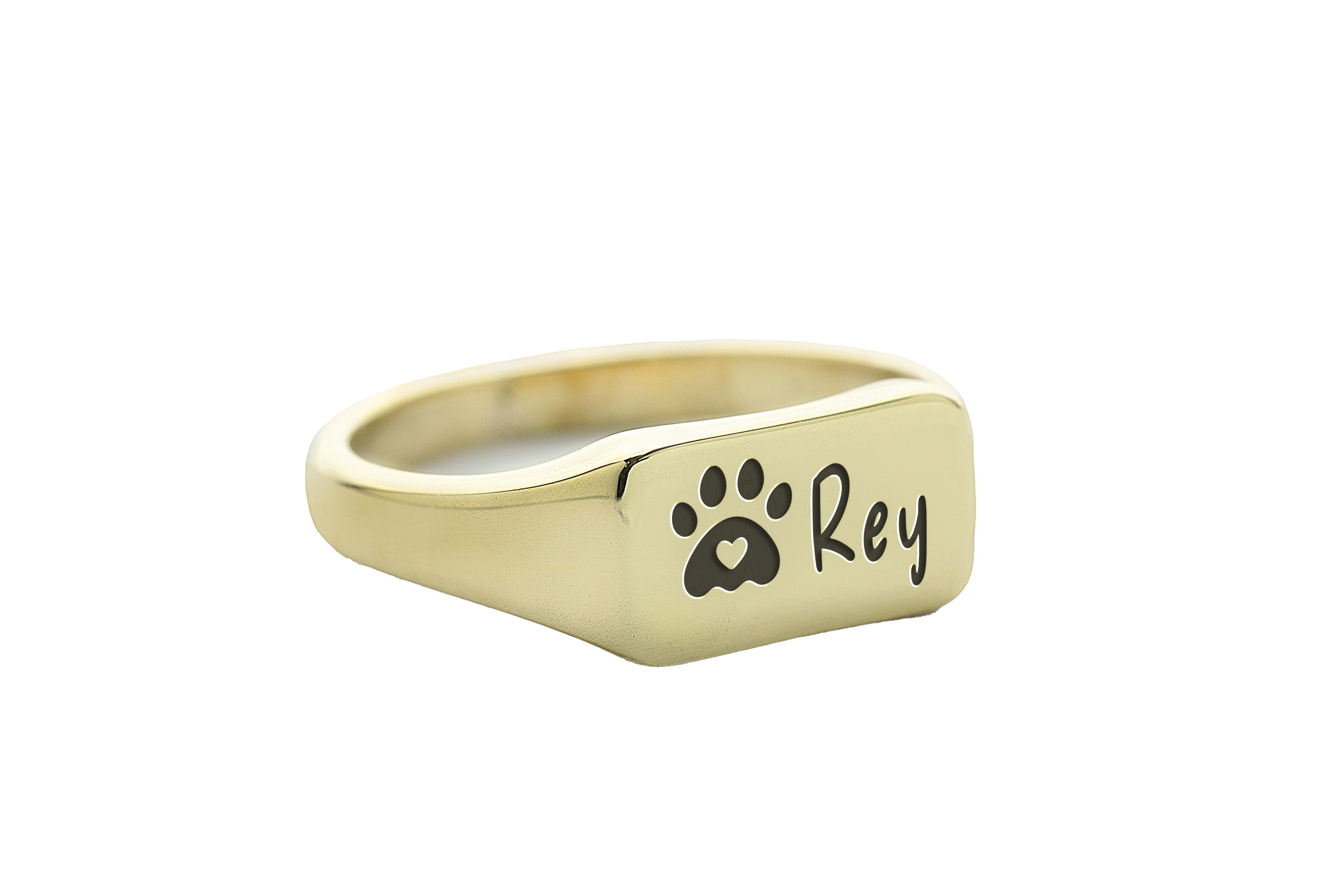 14k Gold Dog Name Ring