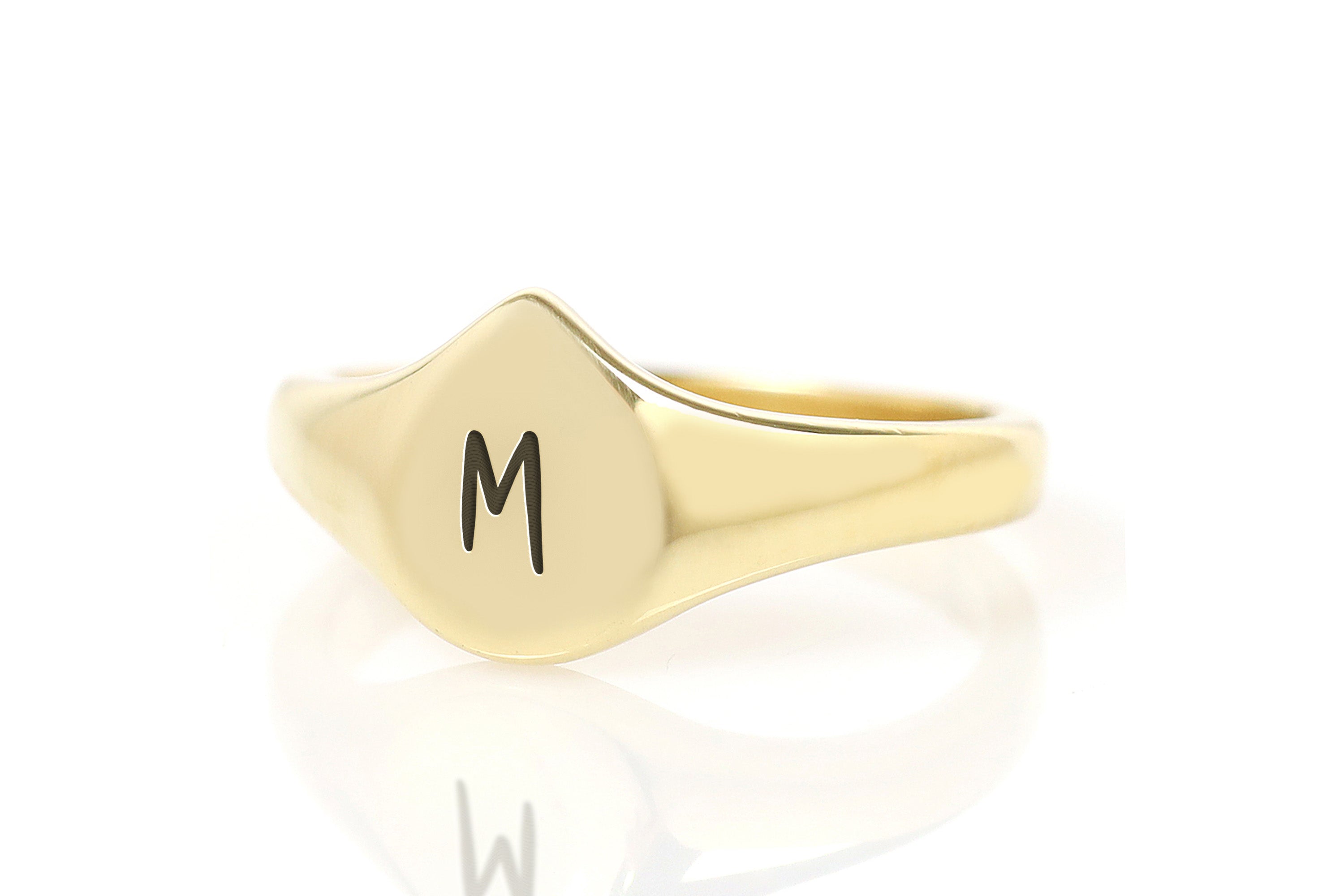 Gold Initial Signet Ring