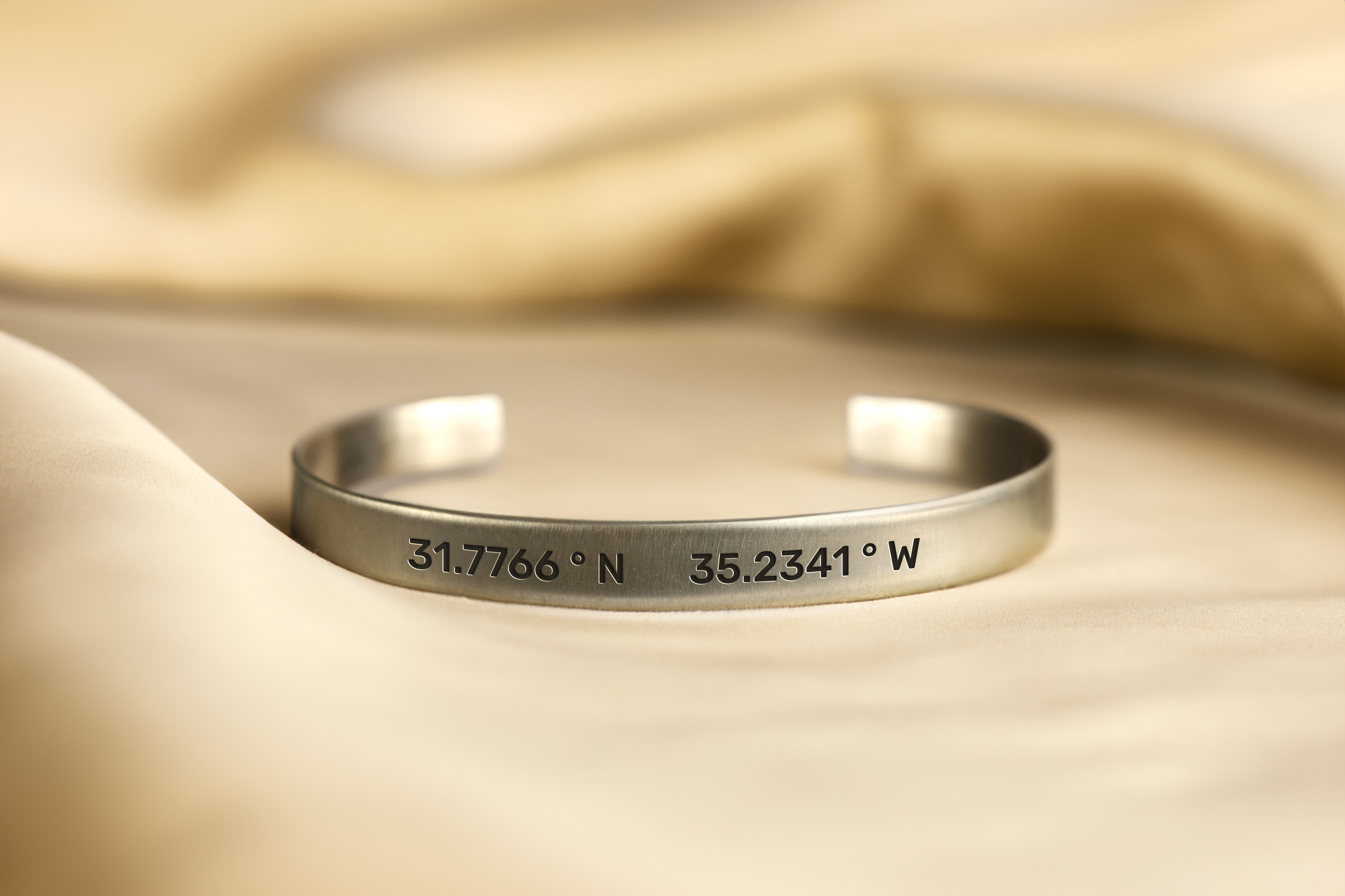 Custom Coordinates Engraved Bracelet