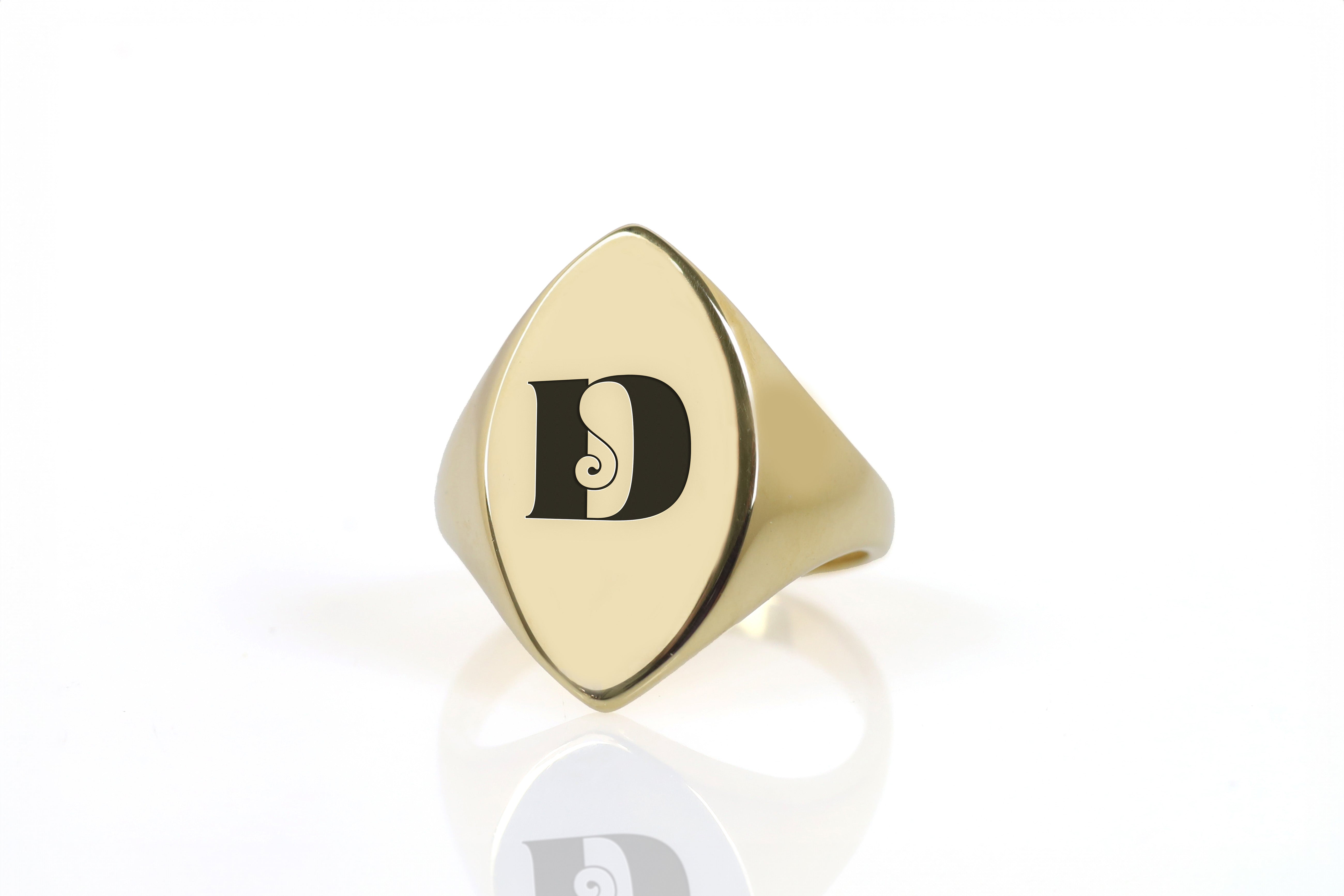 Custom Letter Signet Ring