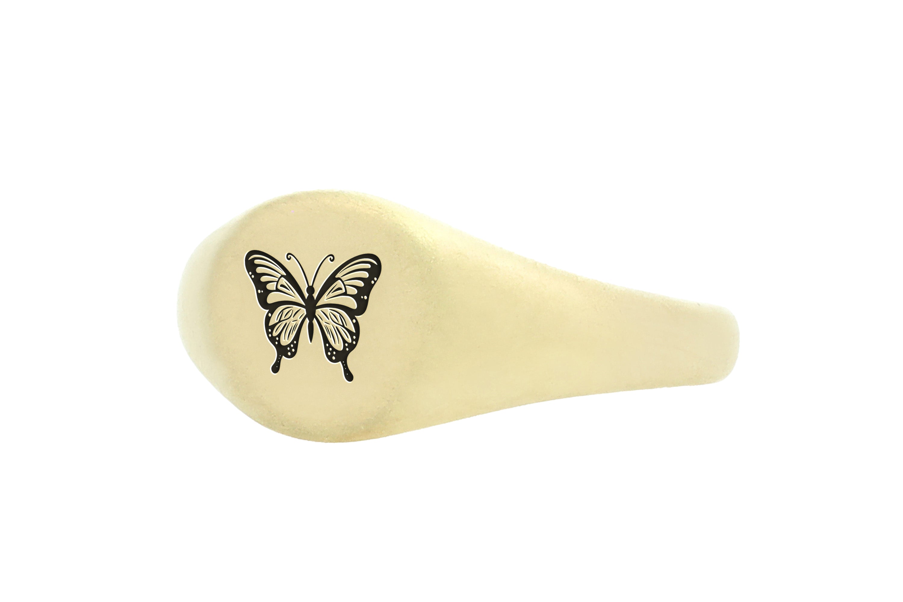 14k Gold Butterfly Signet Ring