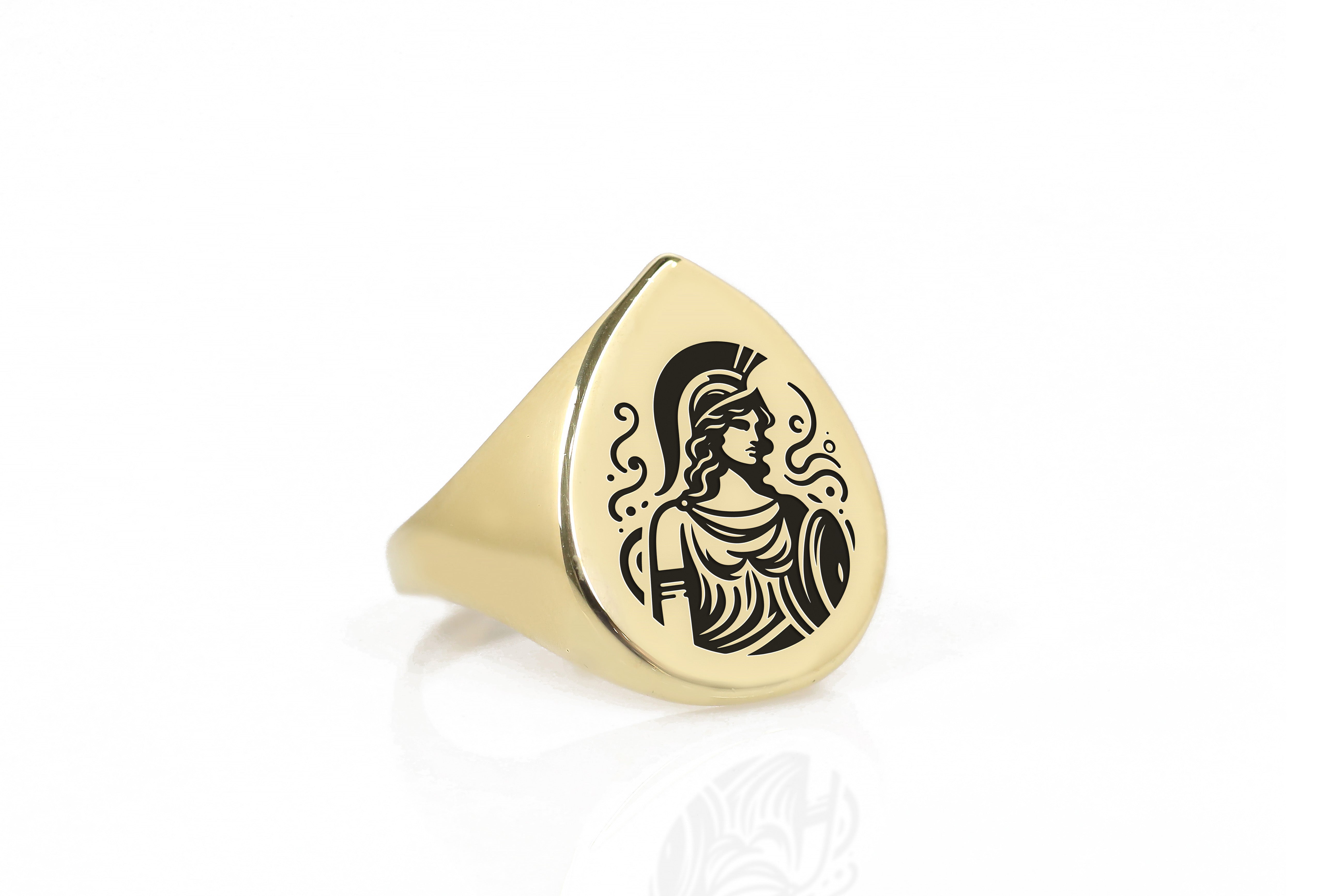 14k Gold Athena Signet Ring