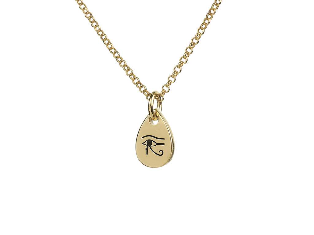 14k Gold Eye of Horus Necklace
