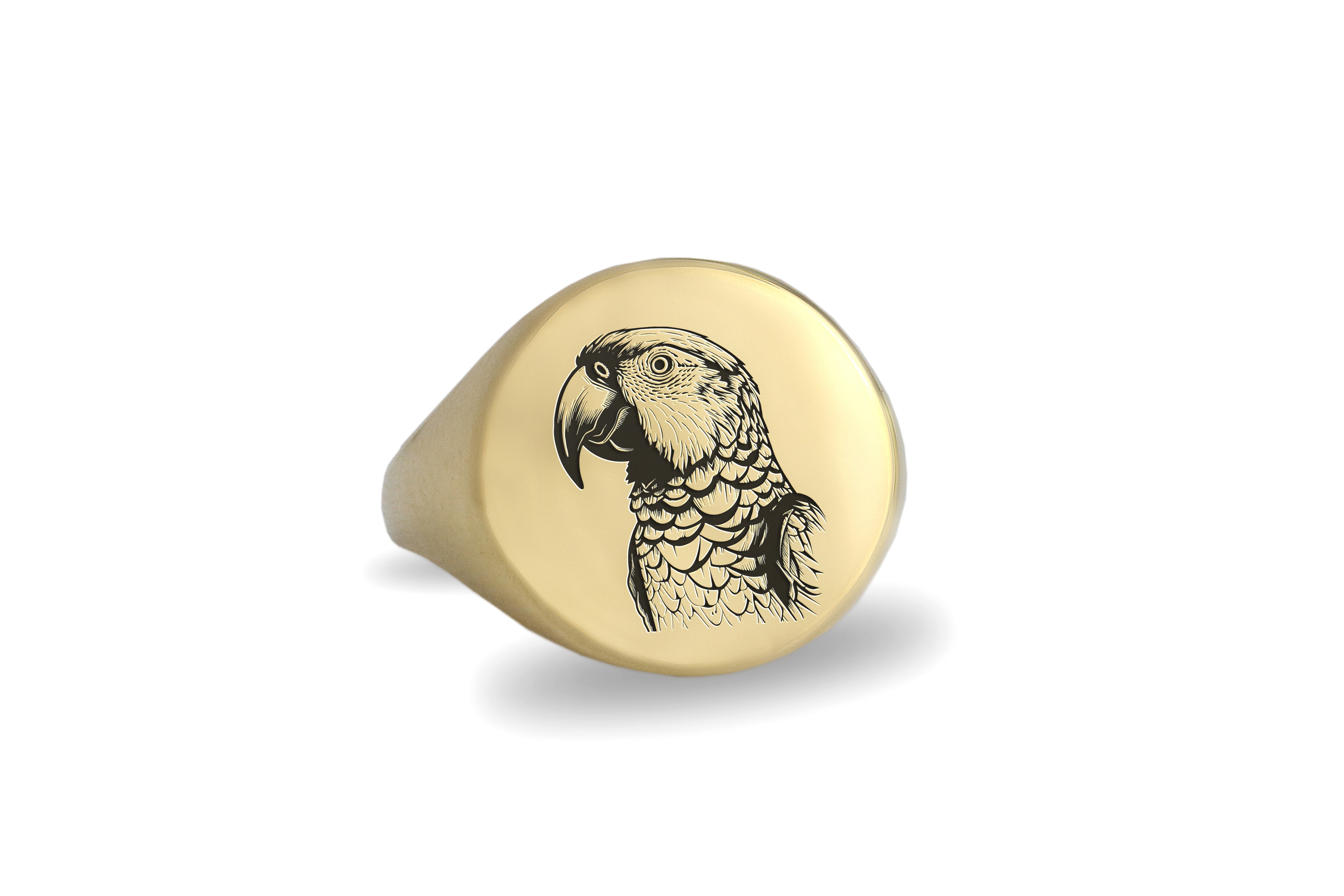 Gold Custom Parrot Ring
