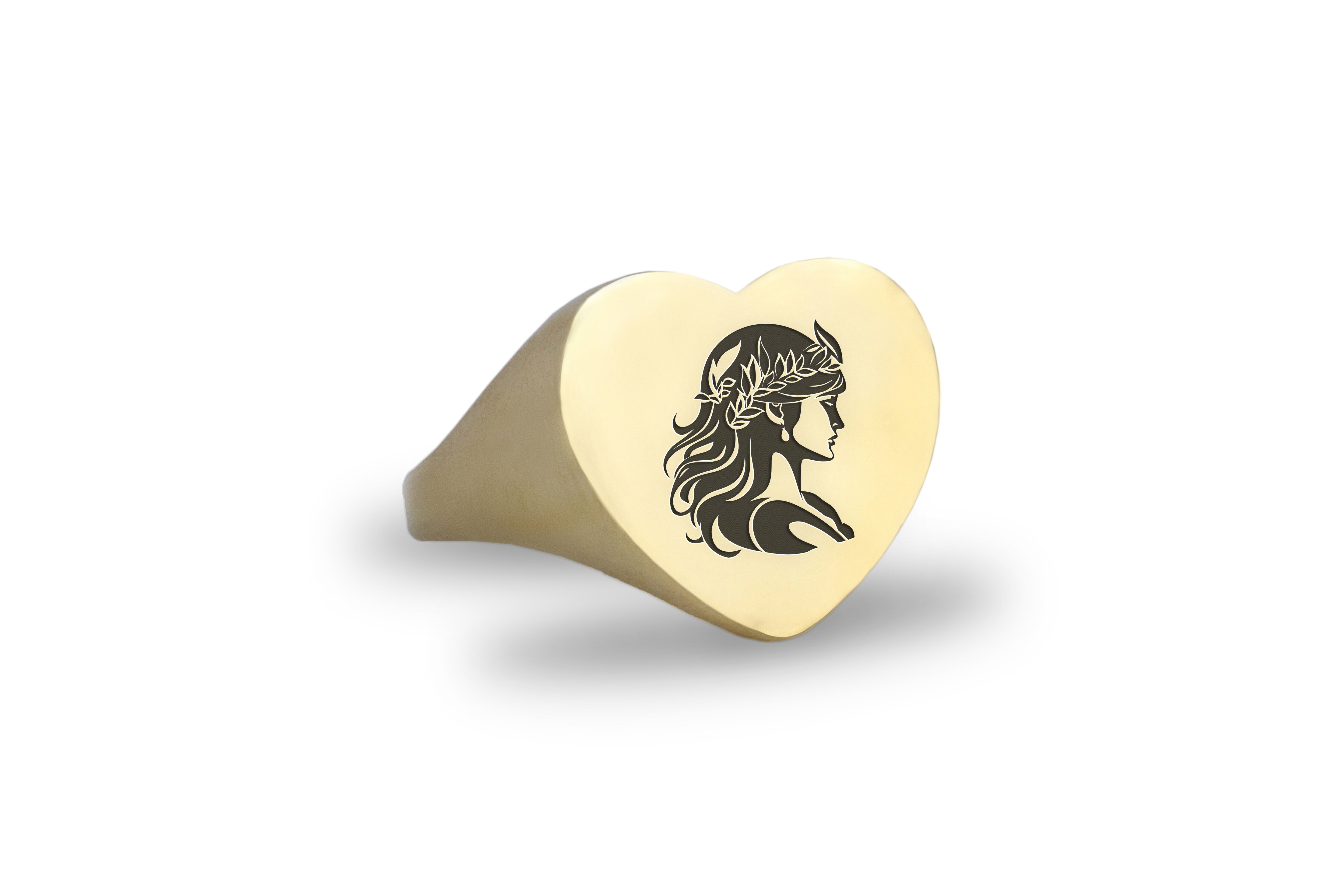 14k Gold Athena Signet Ring