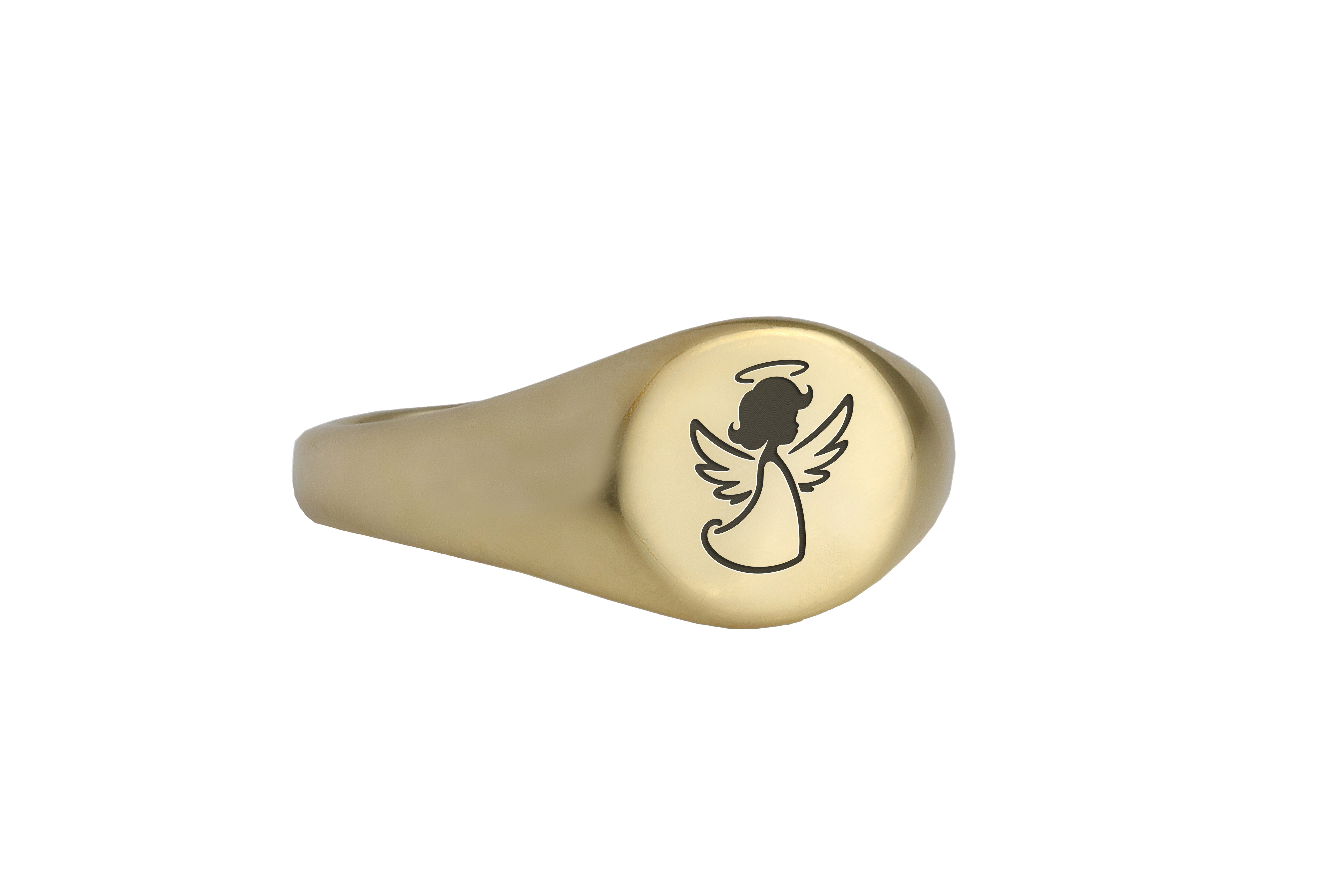 Cute Angel Engraved Ring