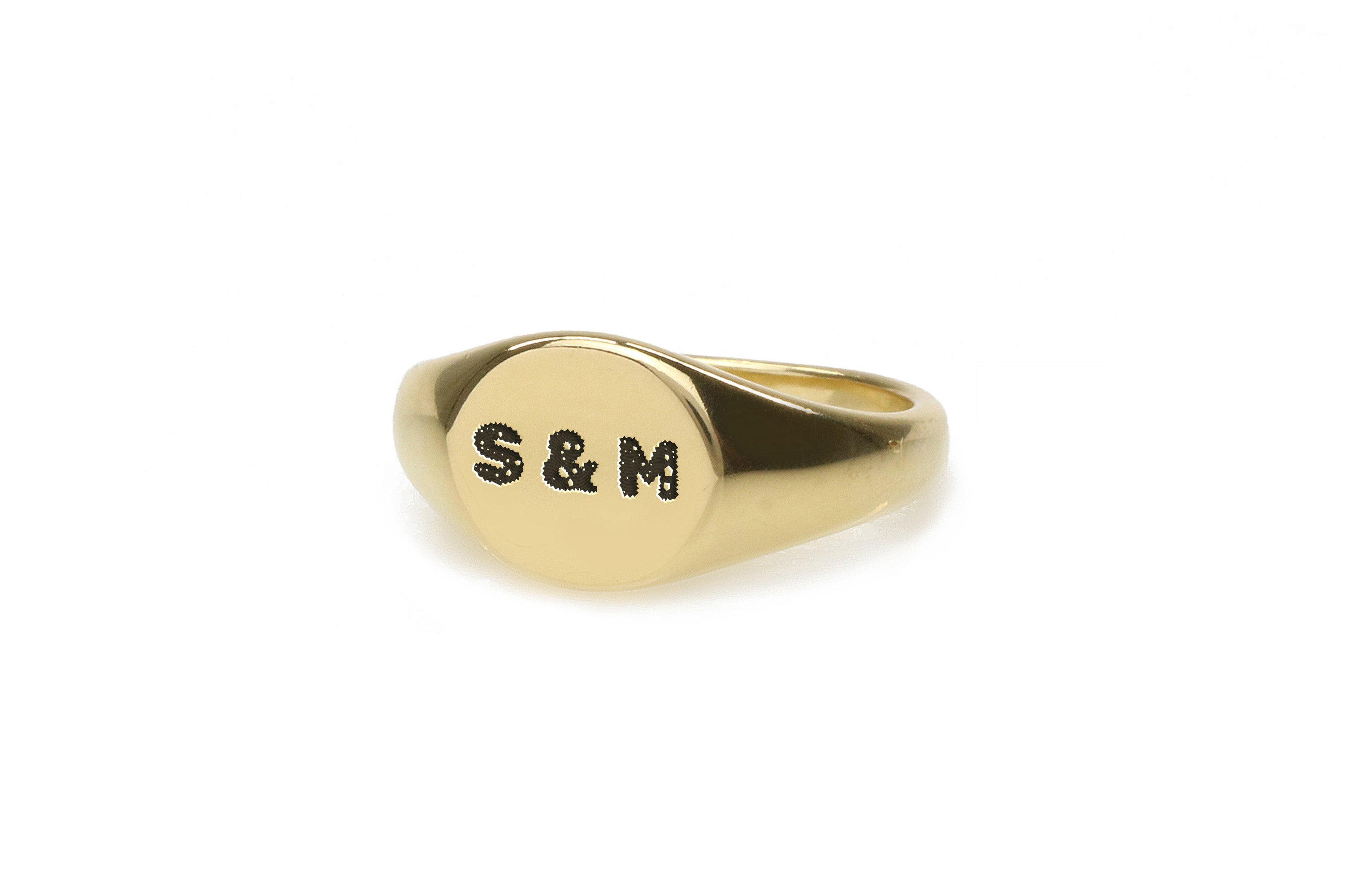 Couples Initials Engraved Ring