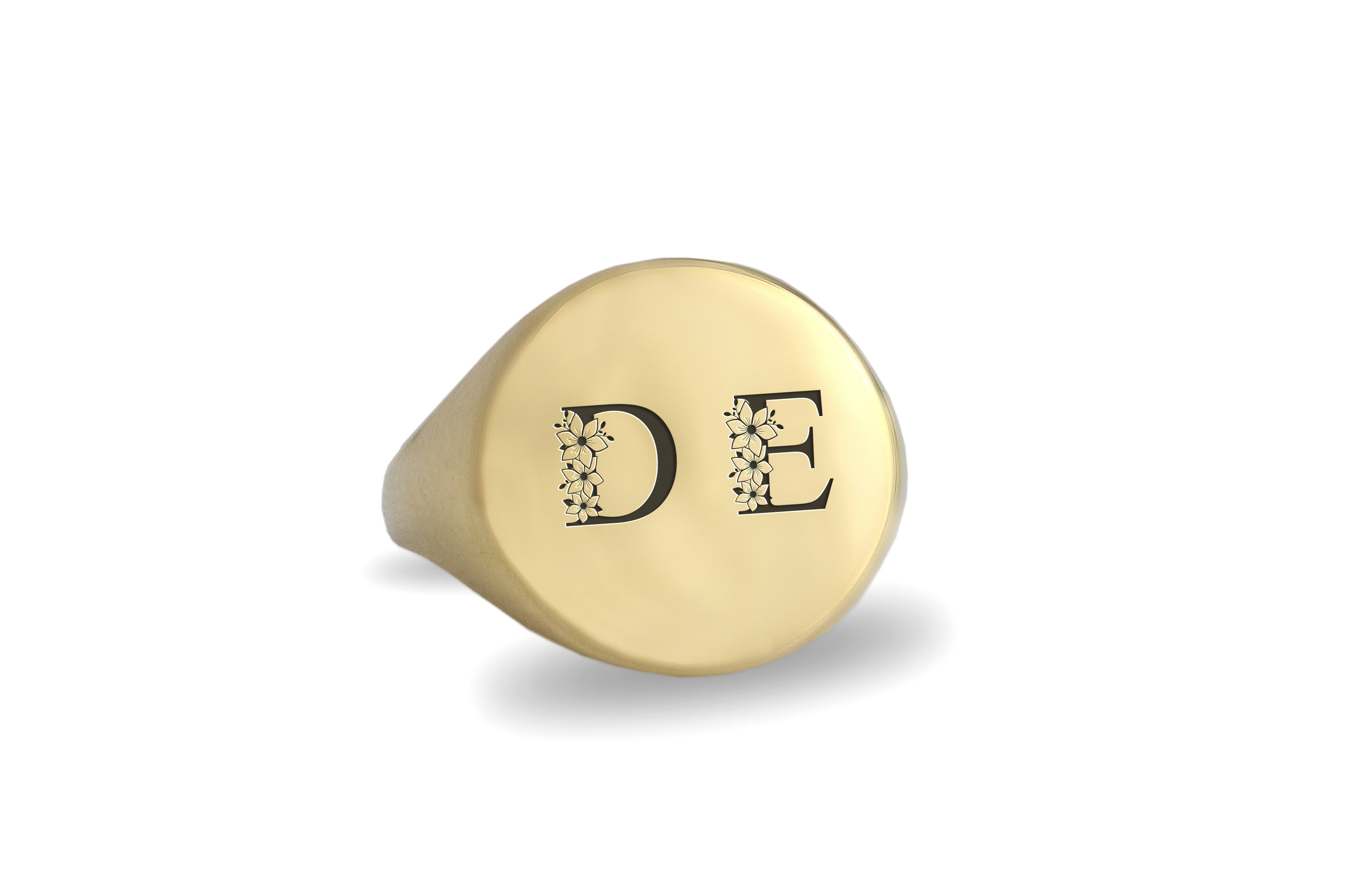 Personalized Initial's Gold Signet Ring