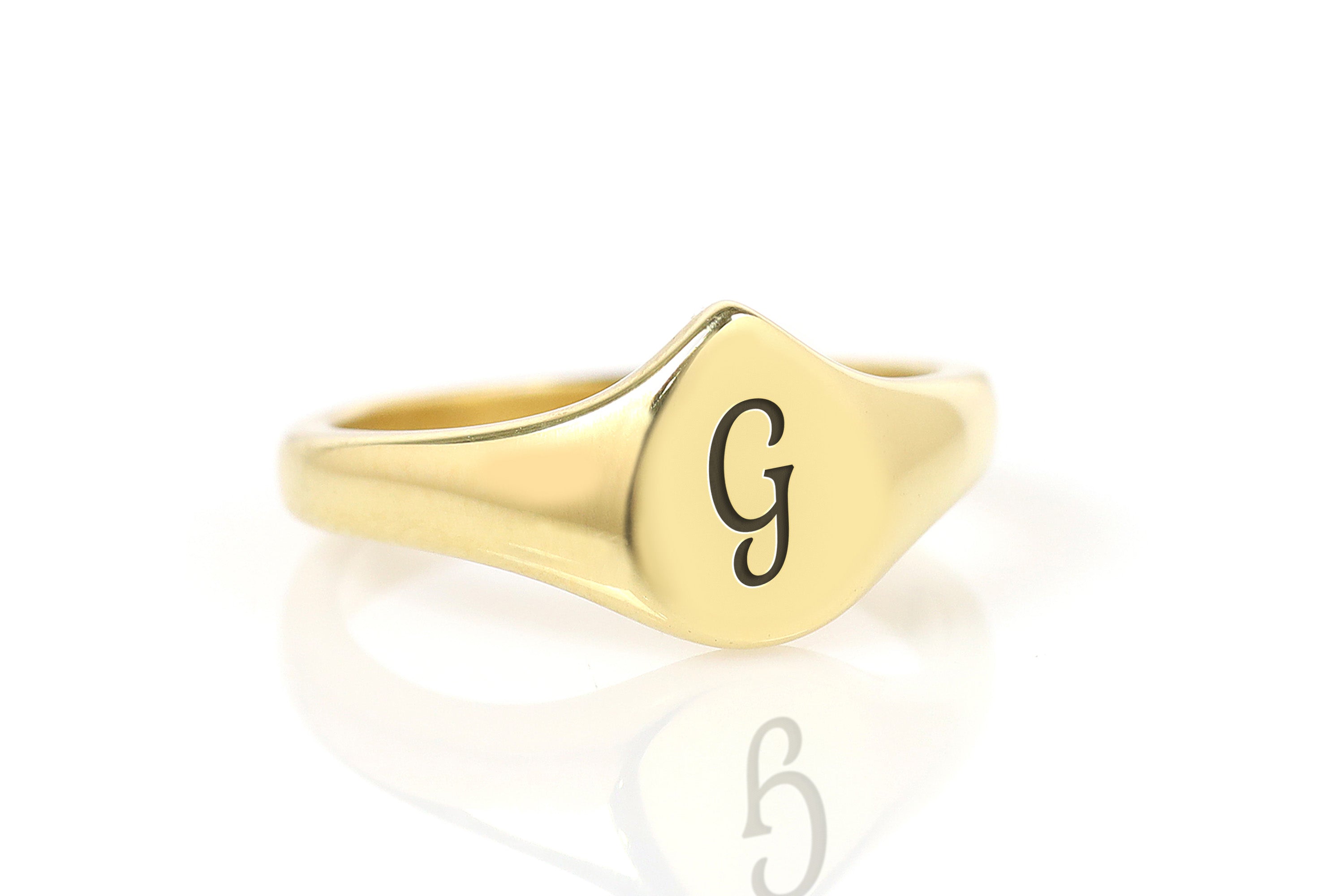 Delicate Name Initial Ring