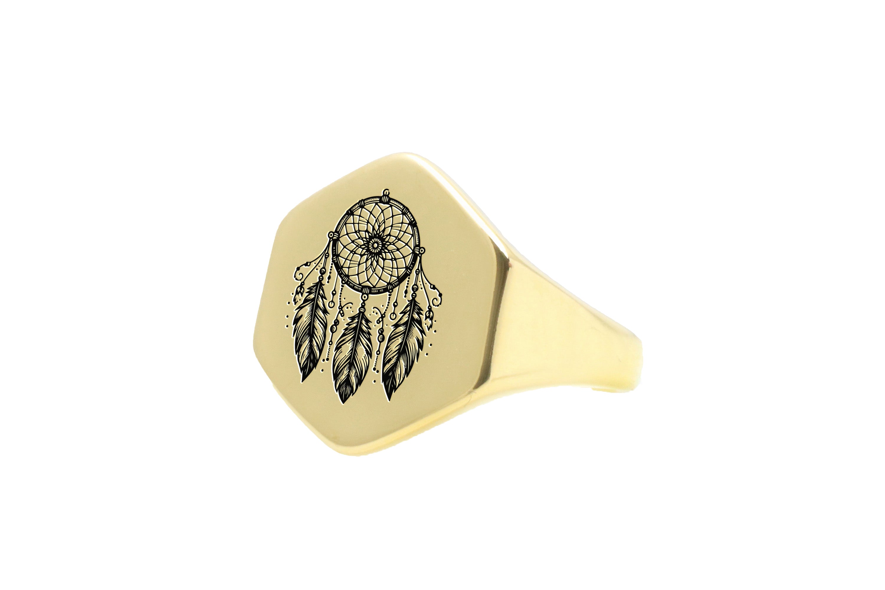 Dream Catcher Gold Signet Ring