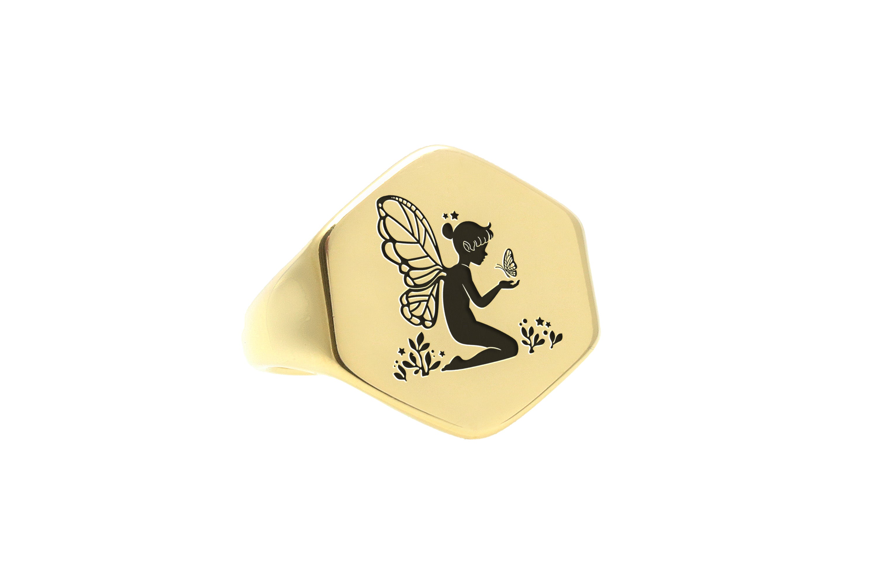 Cute Butterfly Fairy Gold Ring
