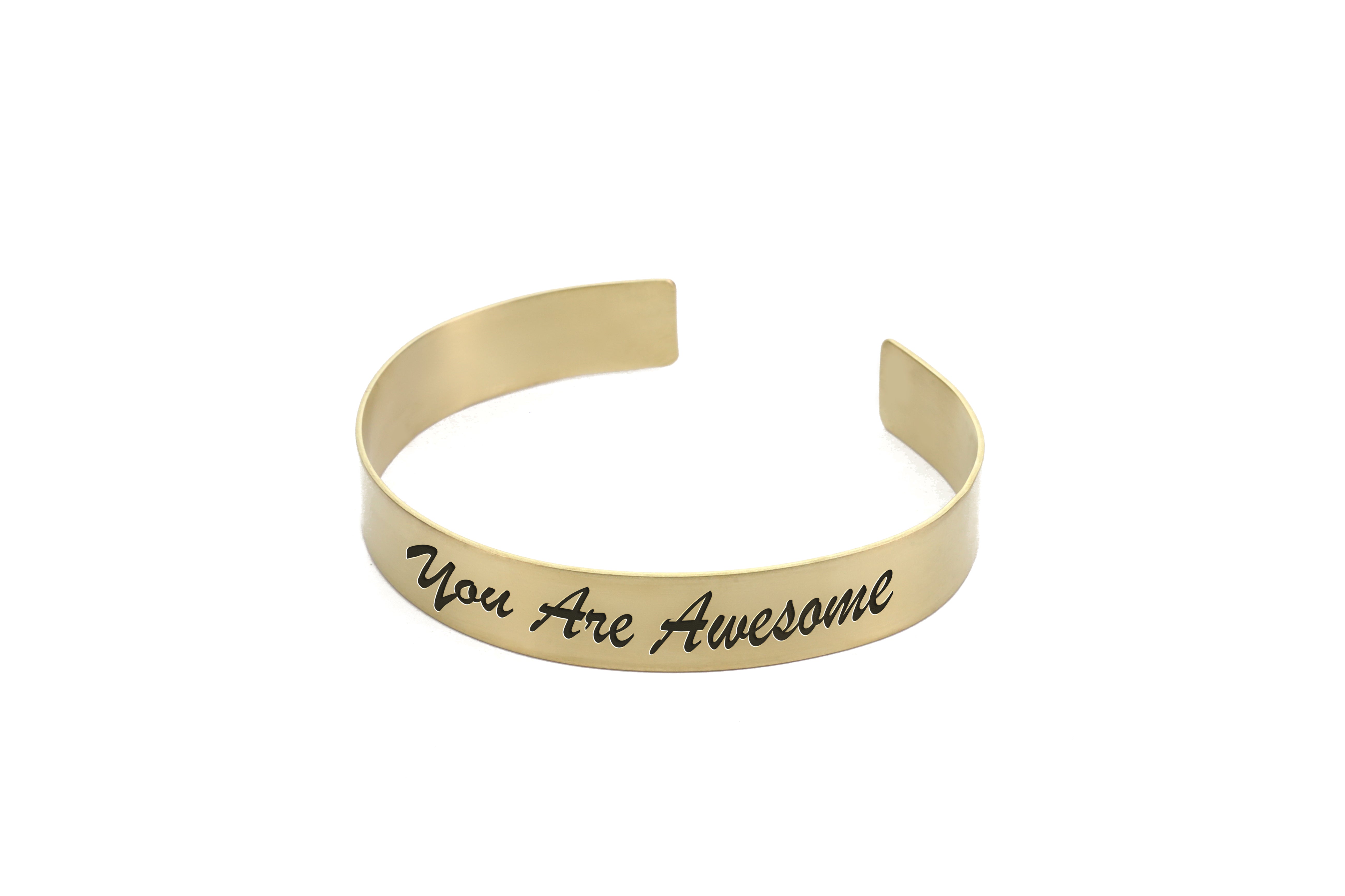 Engraved Meaningful Gold Bracelet