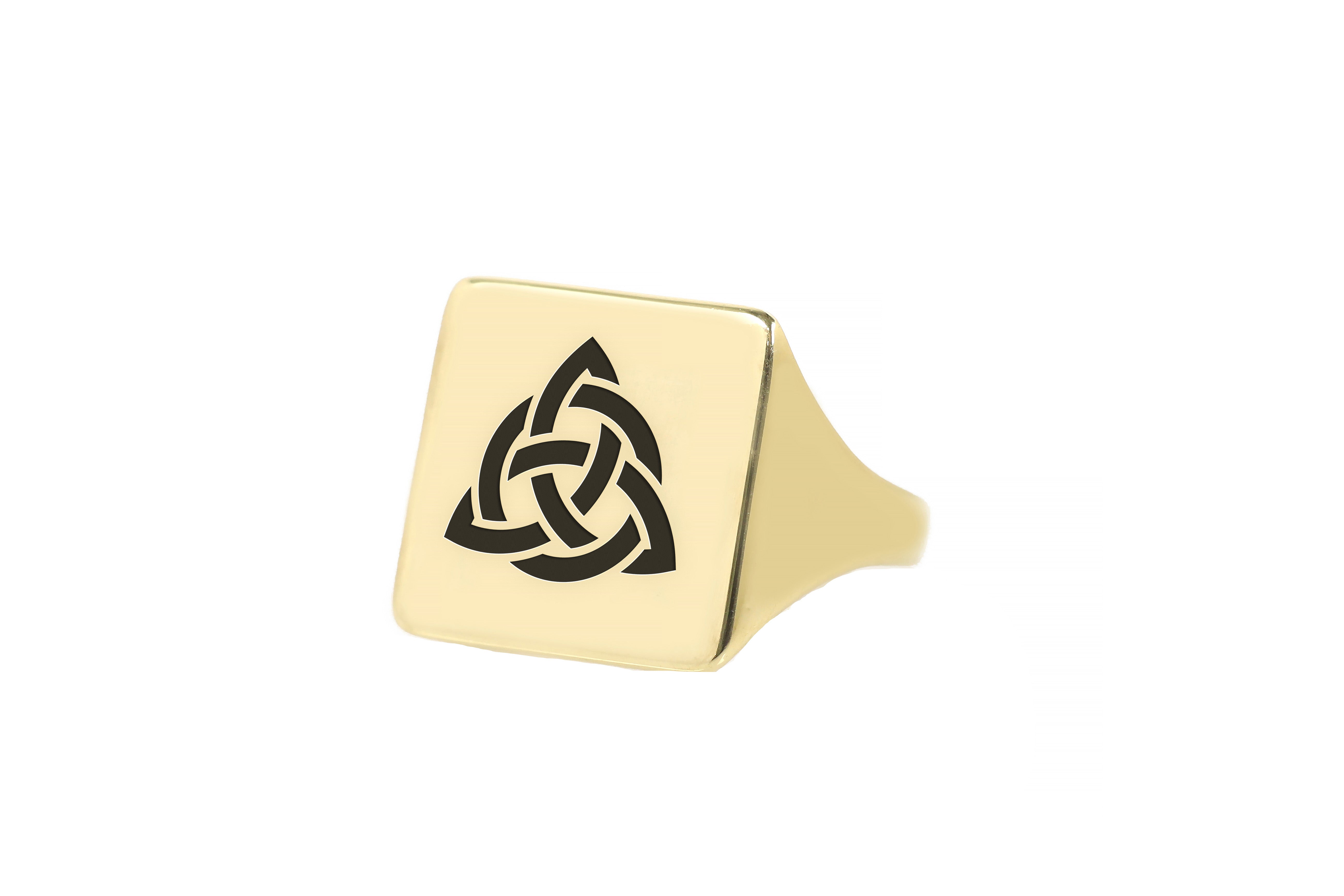 Trinity Symbol Engraved Ring