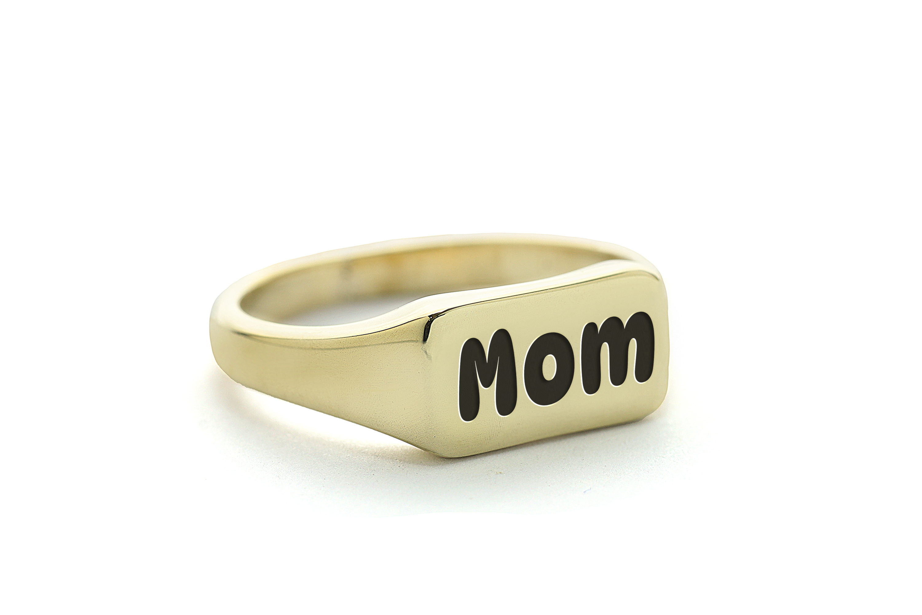 Bold Letters Engraved Ring