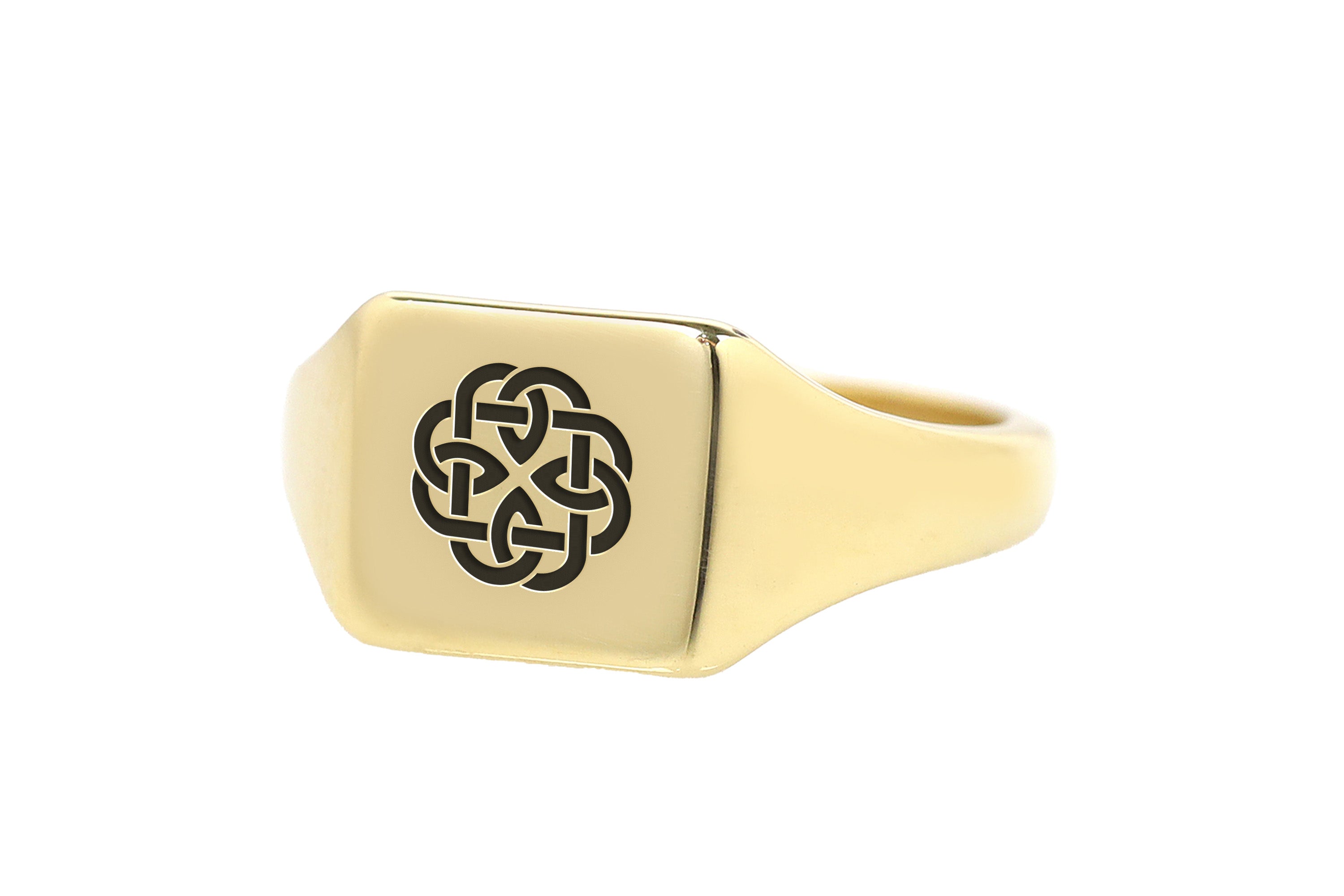 Engraved Celtic Cross Ring