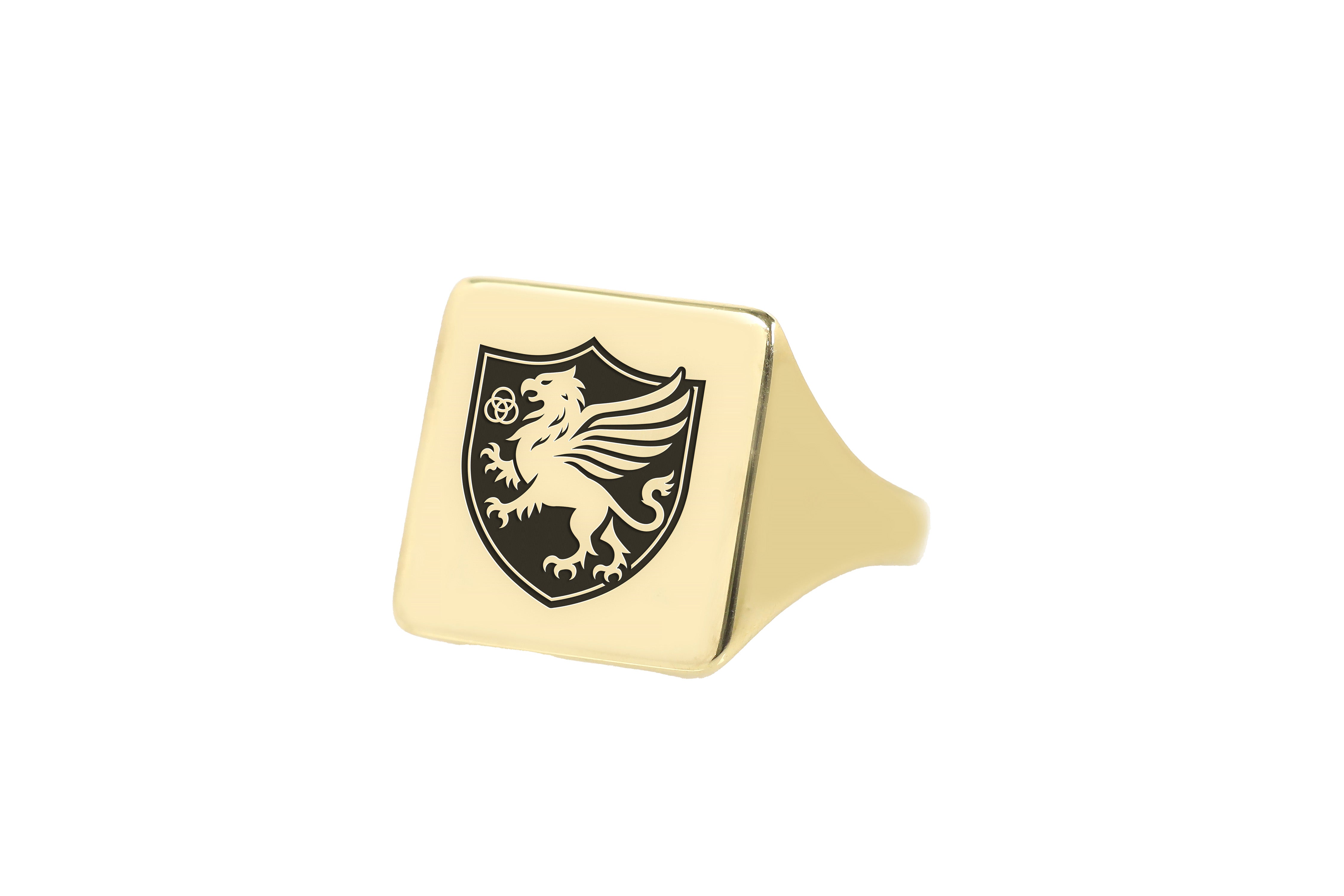 Engraved Griffin Signet Ring