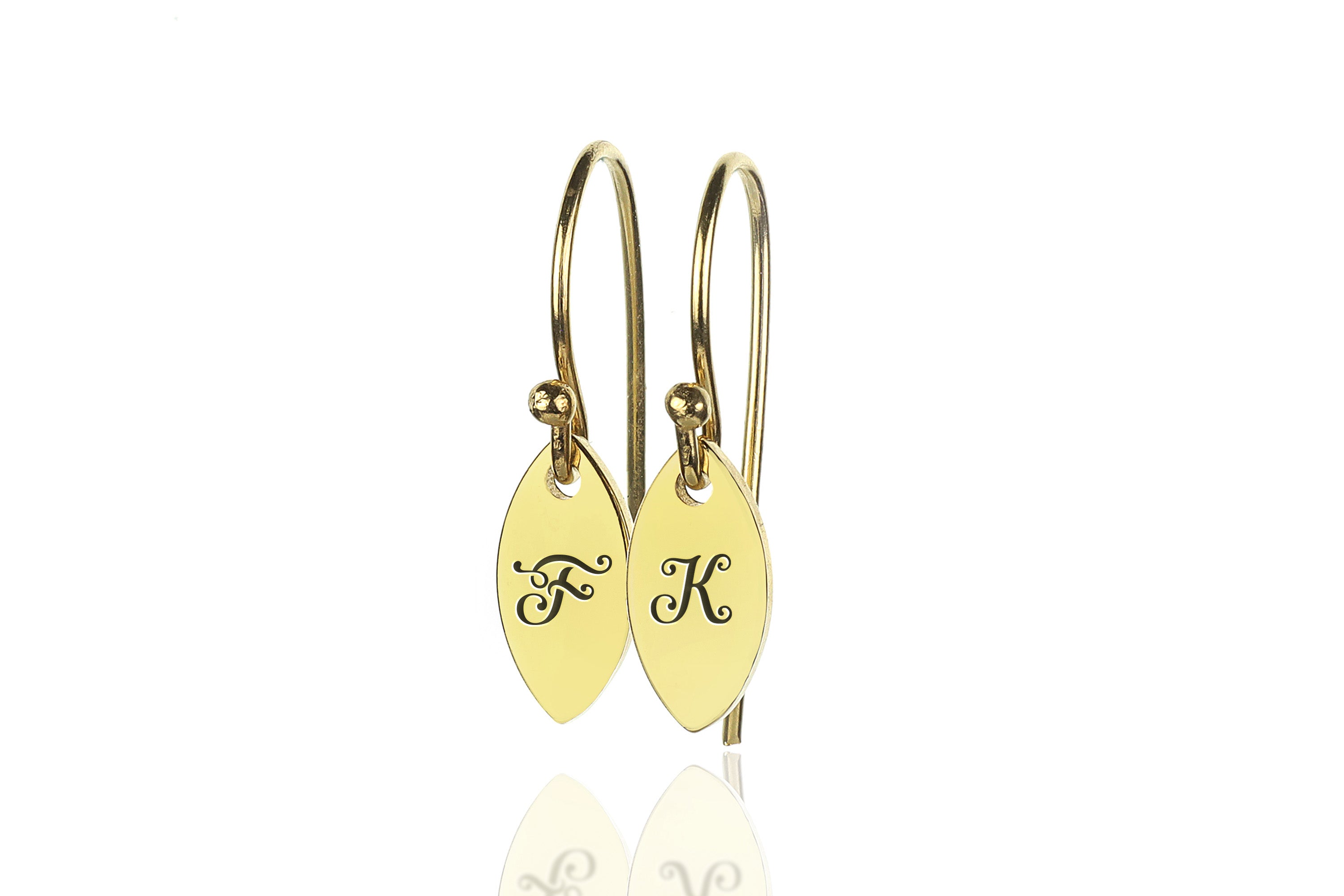 Vintage Letter Dangle Earrings