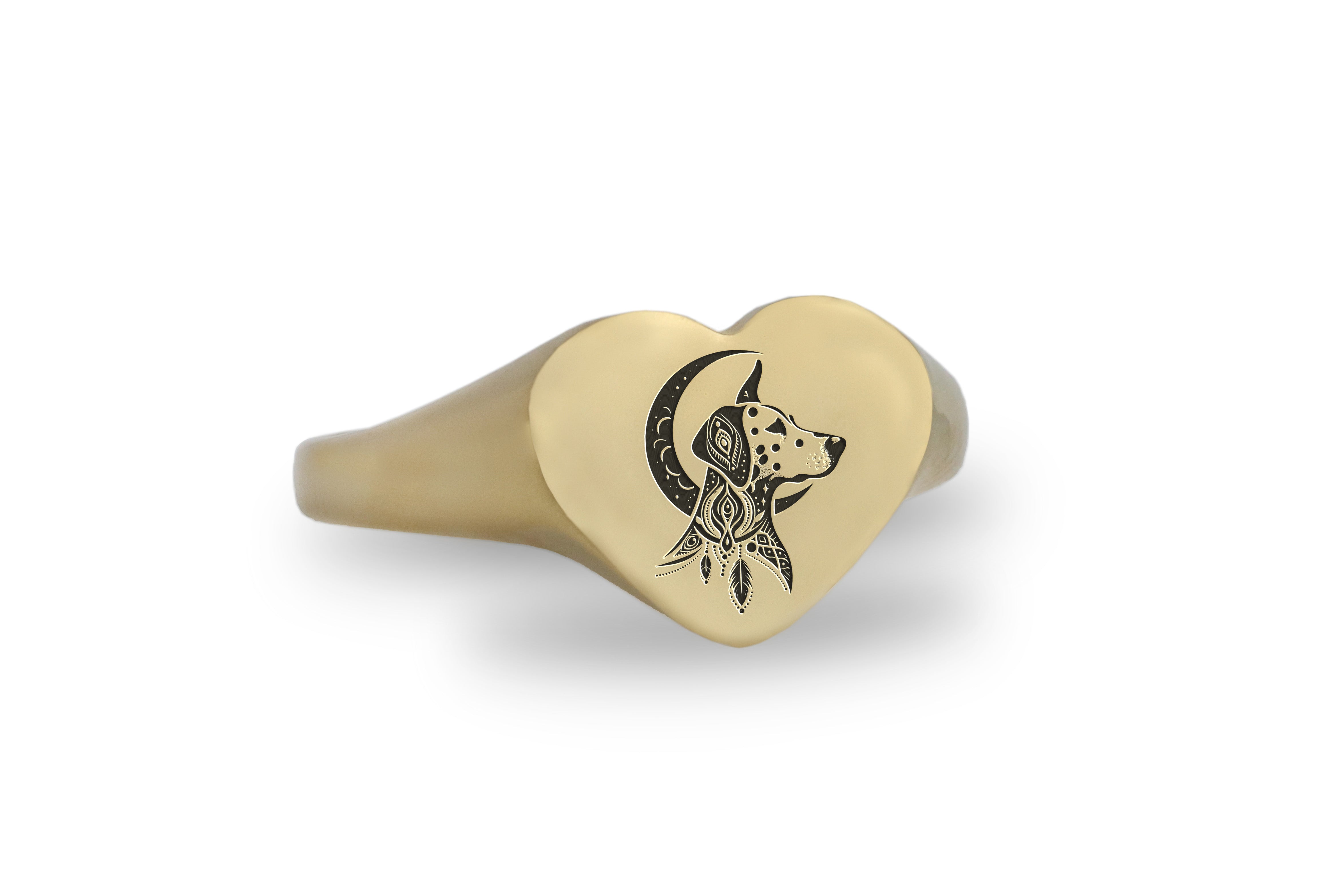 Dalmatian Dog Signet Ring