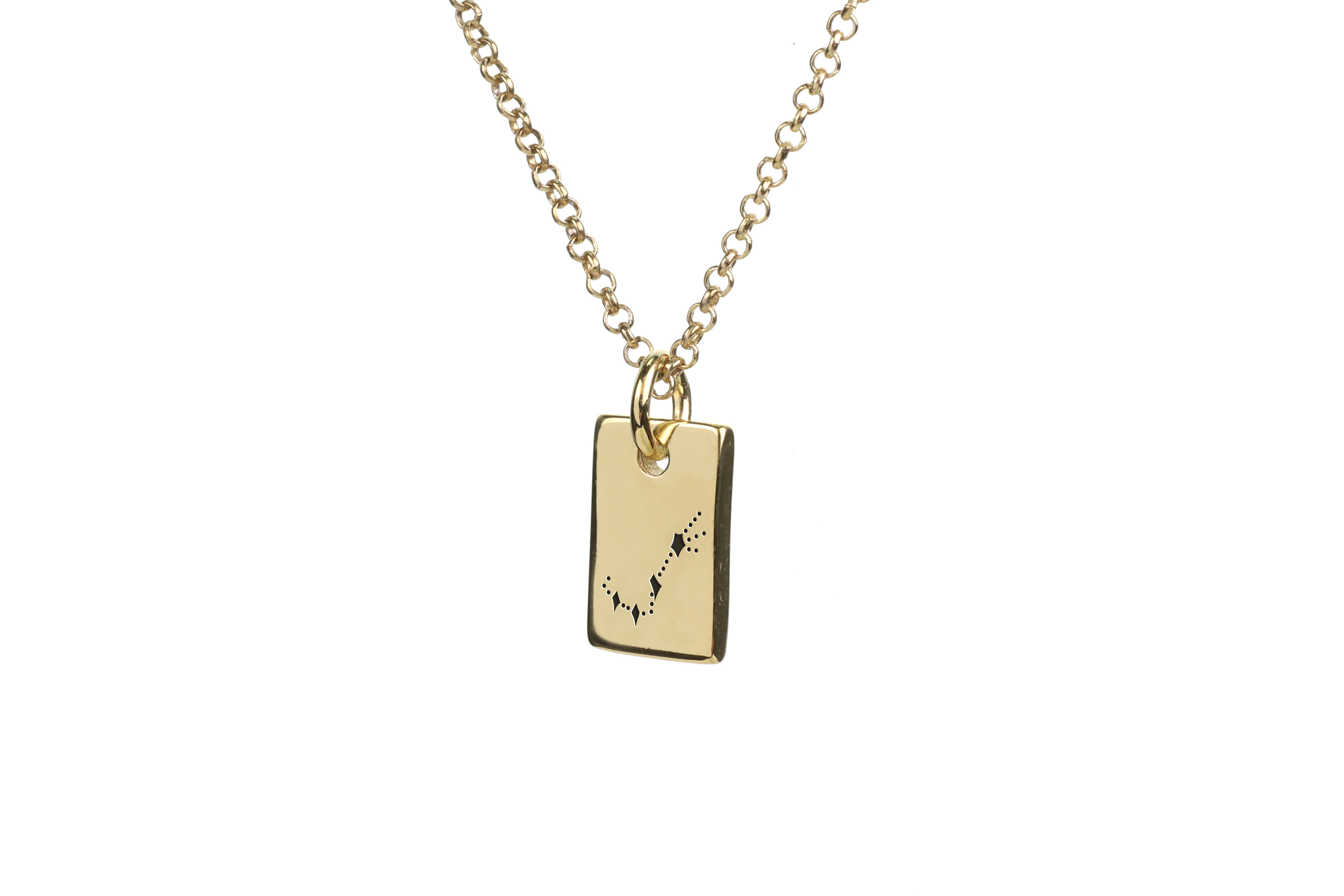 Engraved Scorpio Pendant Necklace