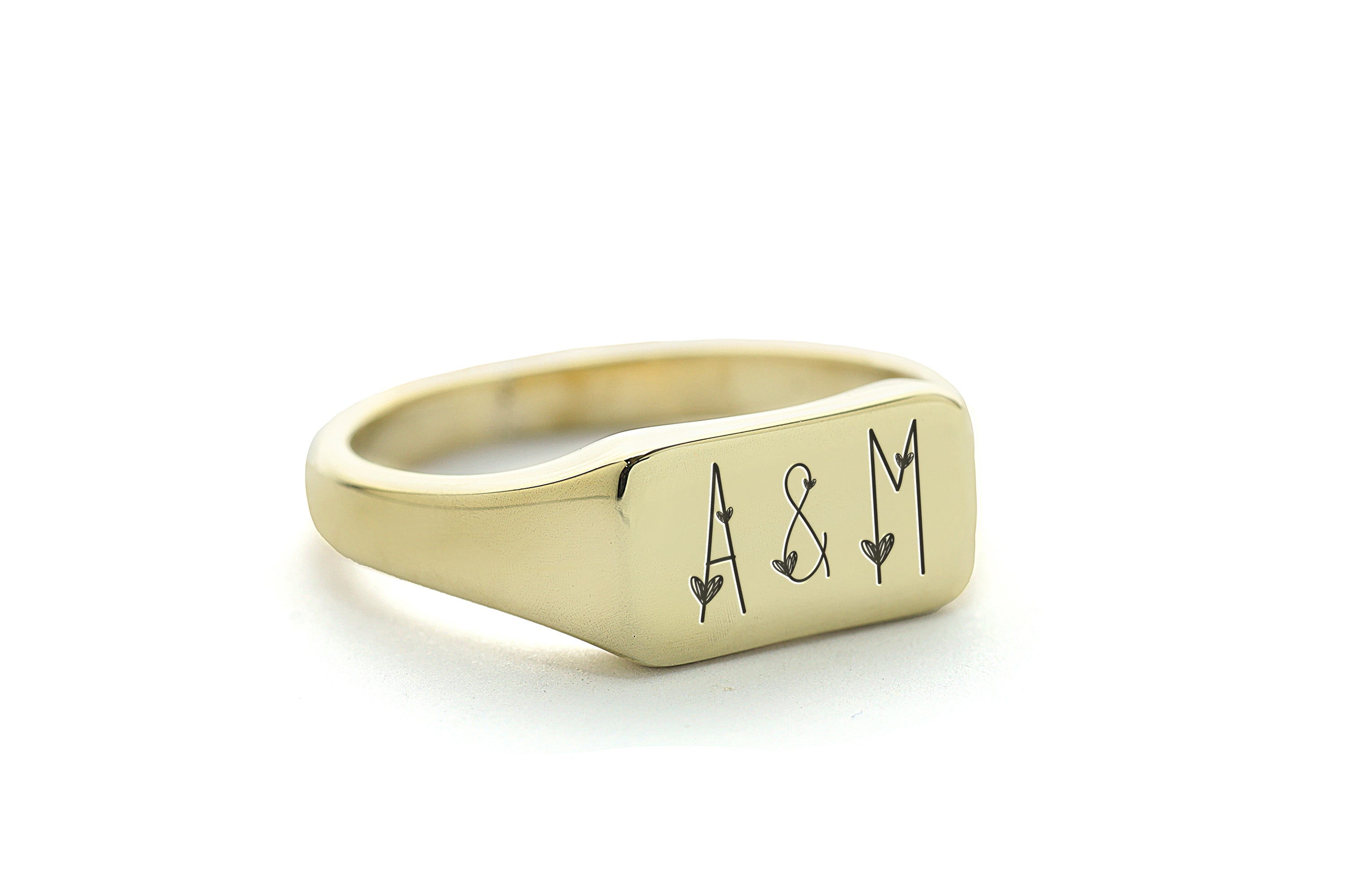 Couples Name Initials Ring