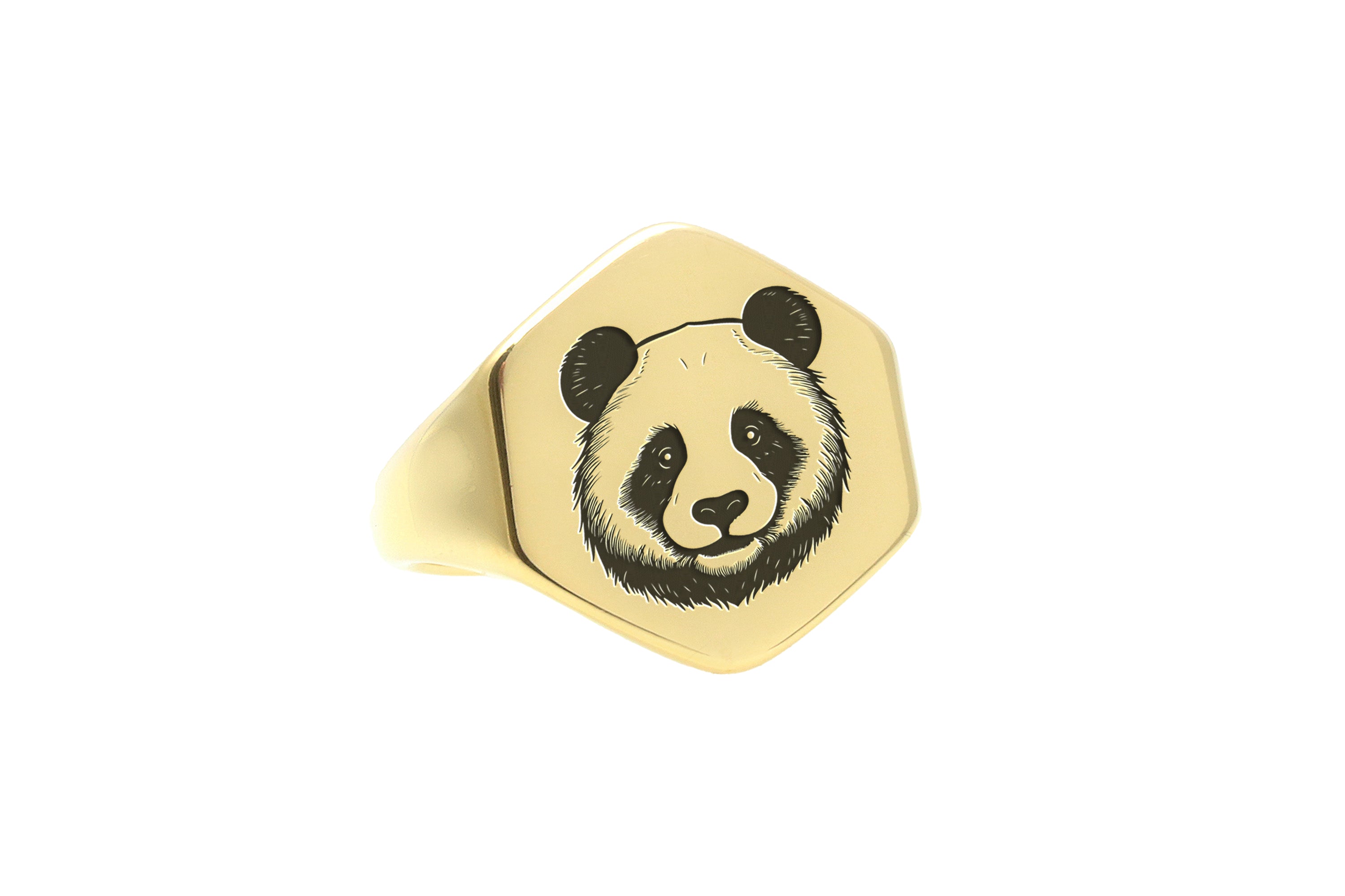 Gold Engraved Panda