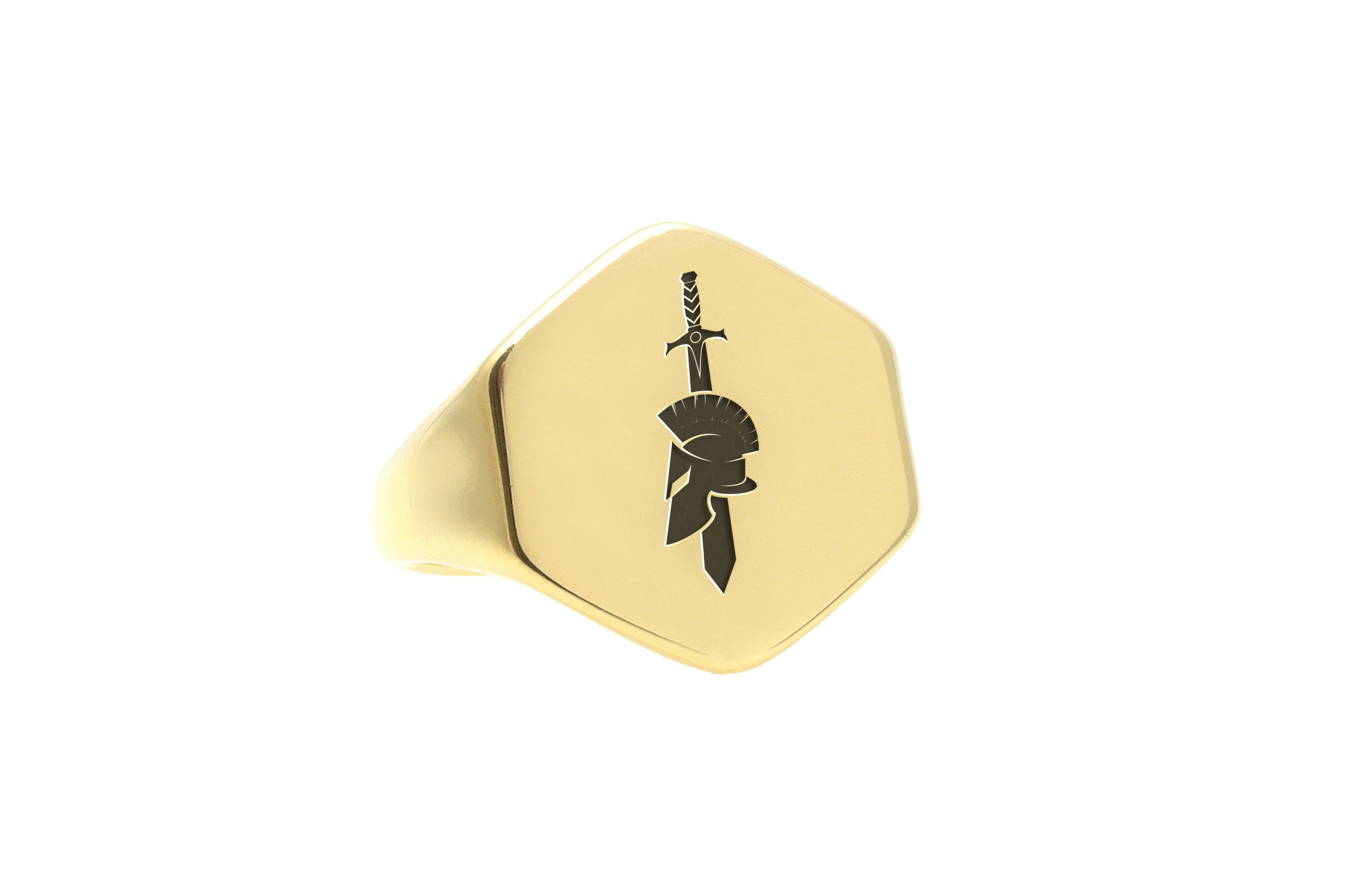 Engraved Gladiator Signet Ring