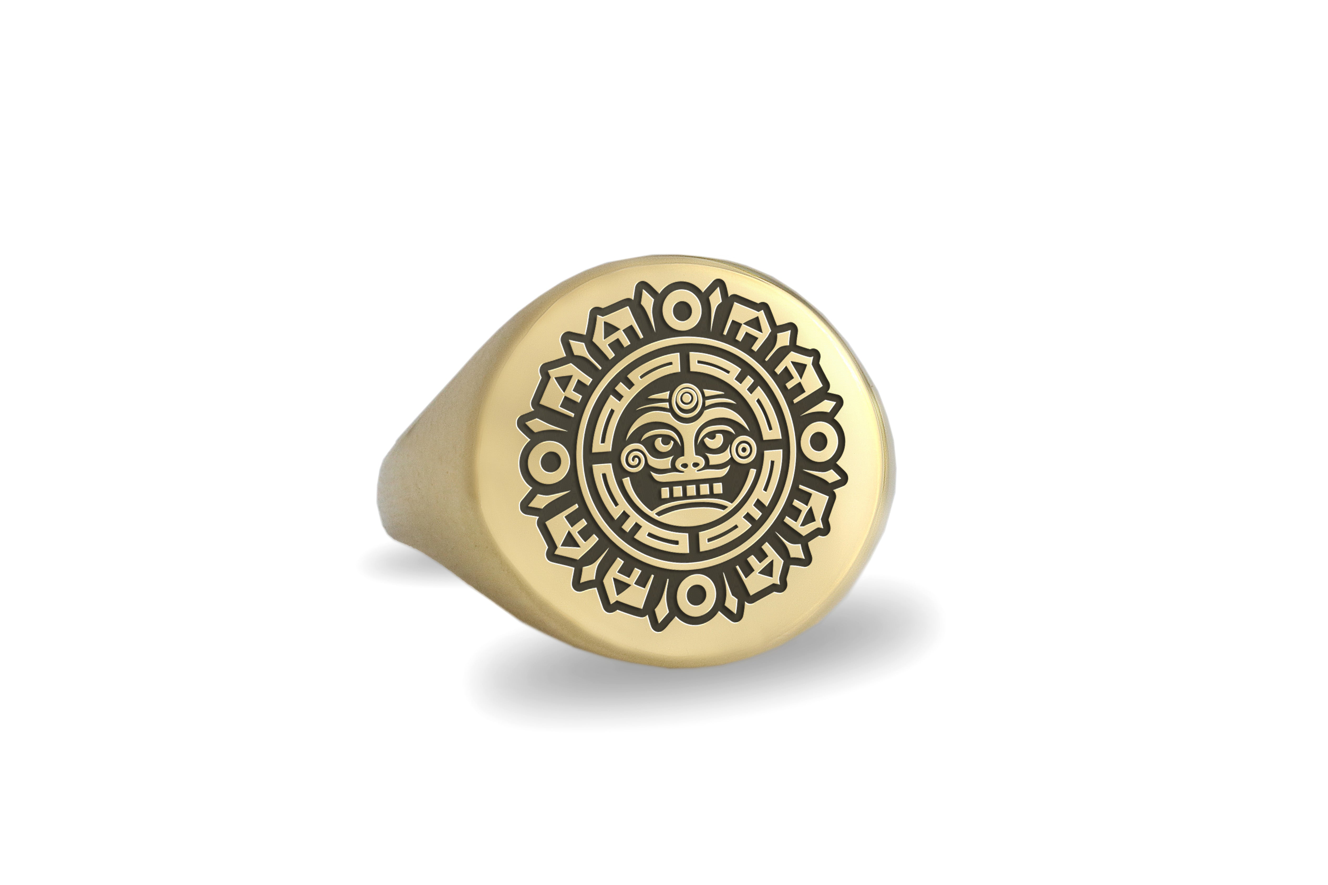 Ancient Mayan Gold Signet Ring