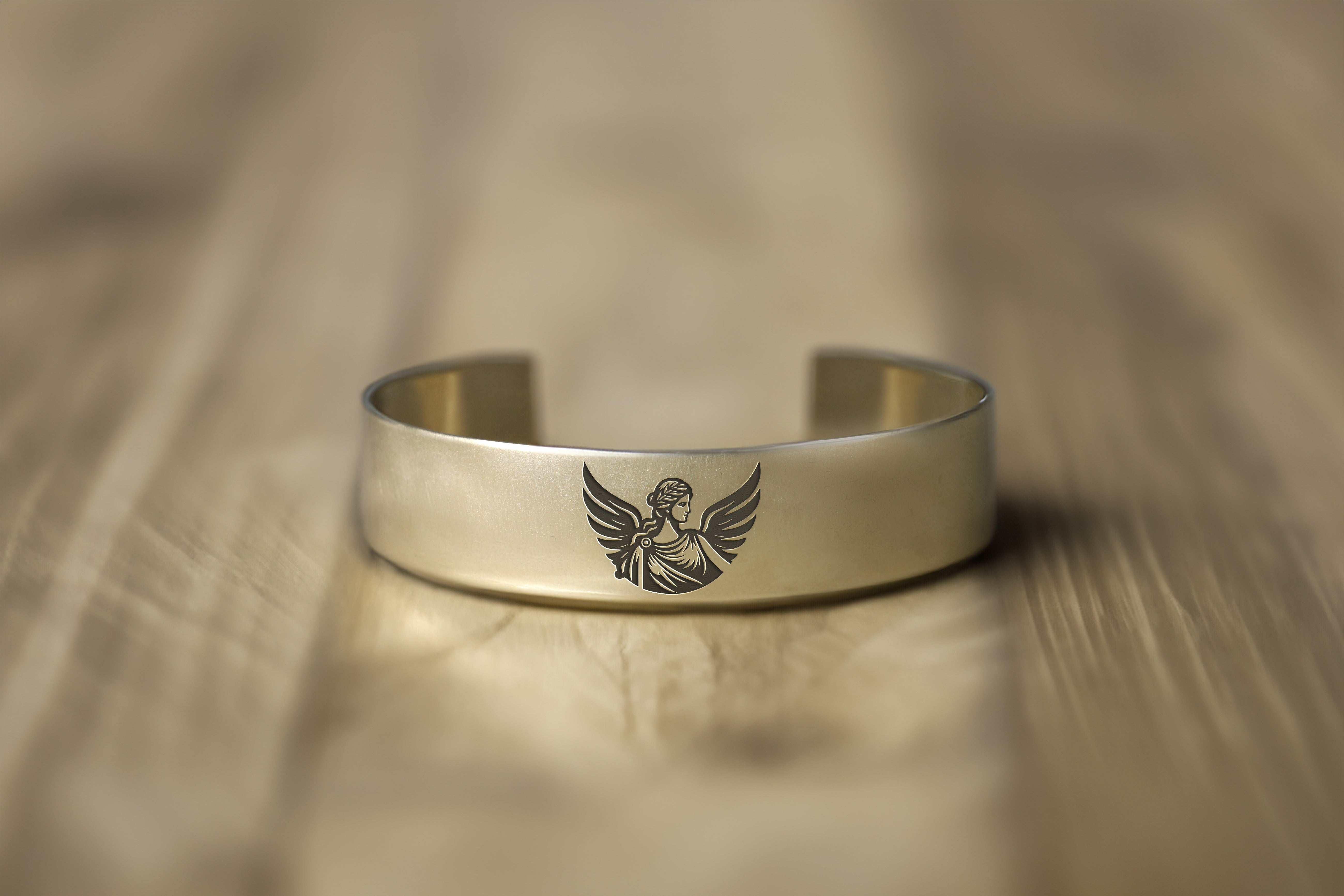 Engraved Athena Gold Bracelet