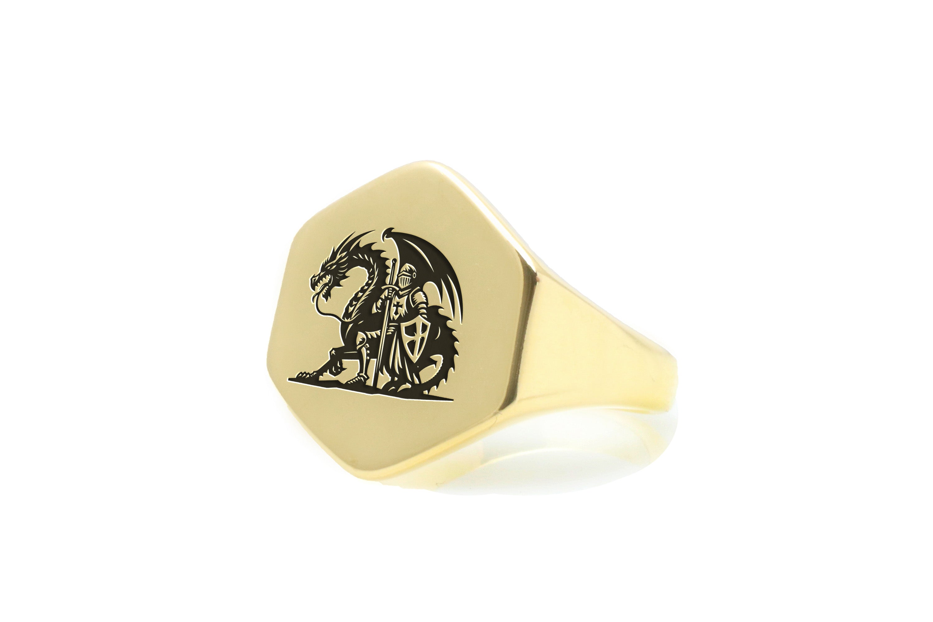 14k Gold Knight Ring