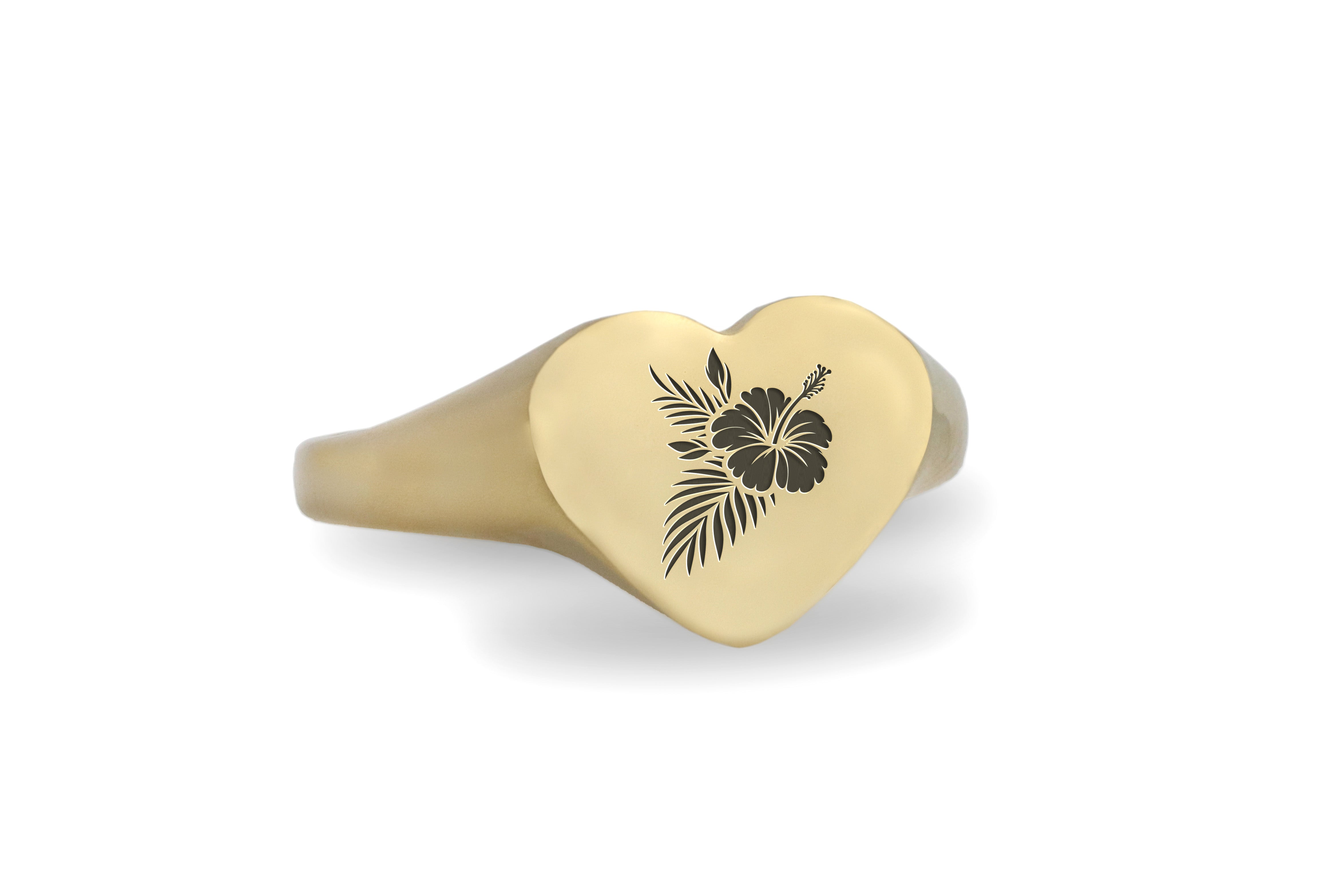 Hibiscus Signet Ring