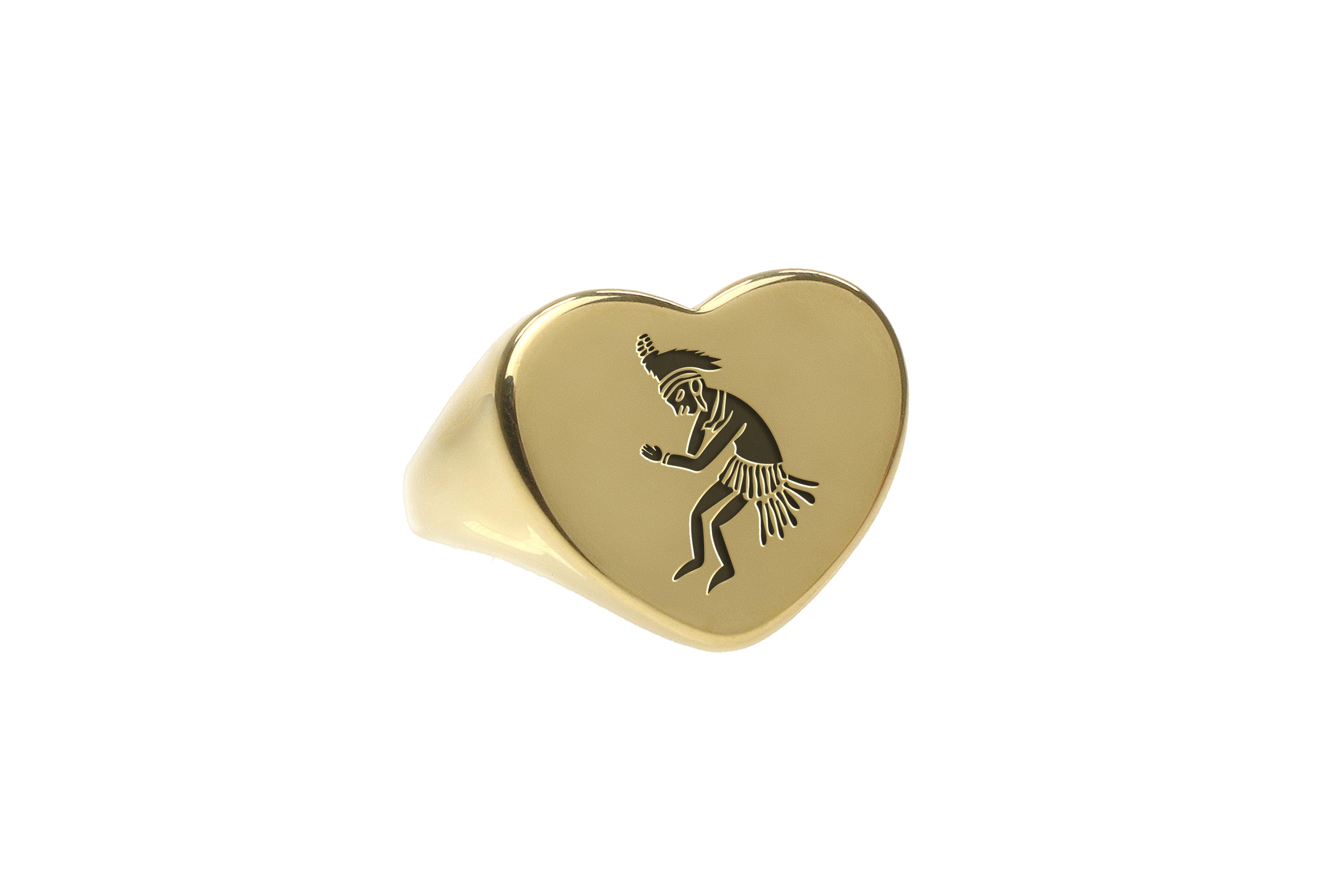 14k Gold Tribe Signet Ring