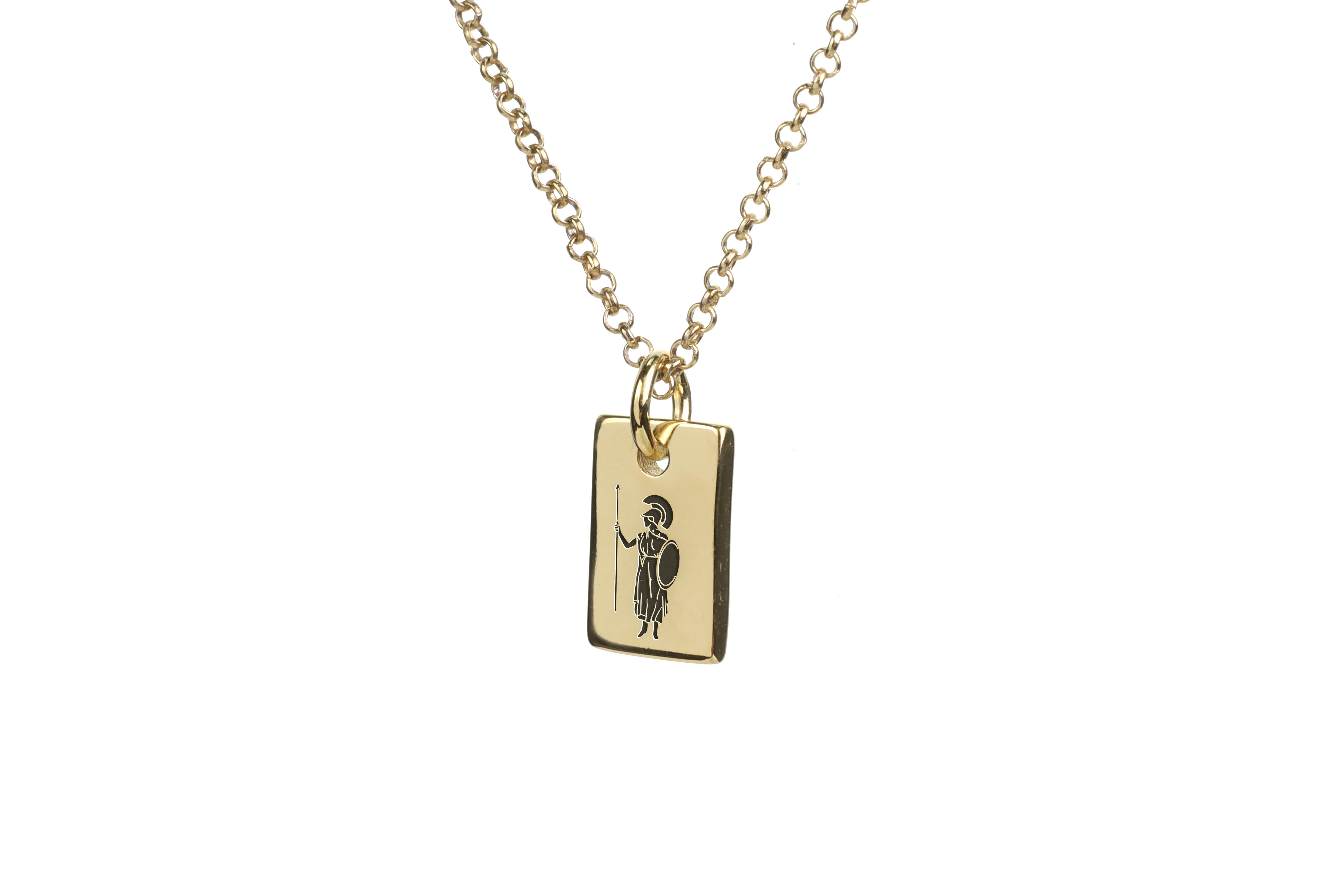 14k Gold Roman Warrior Necklace