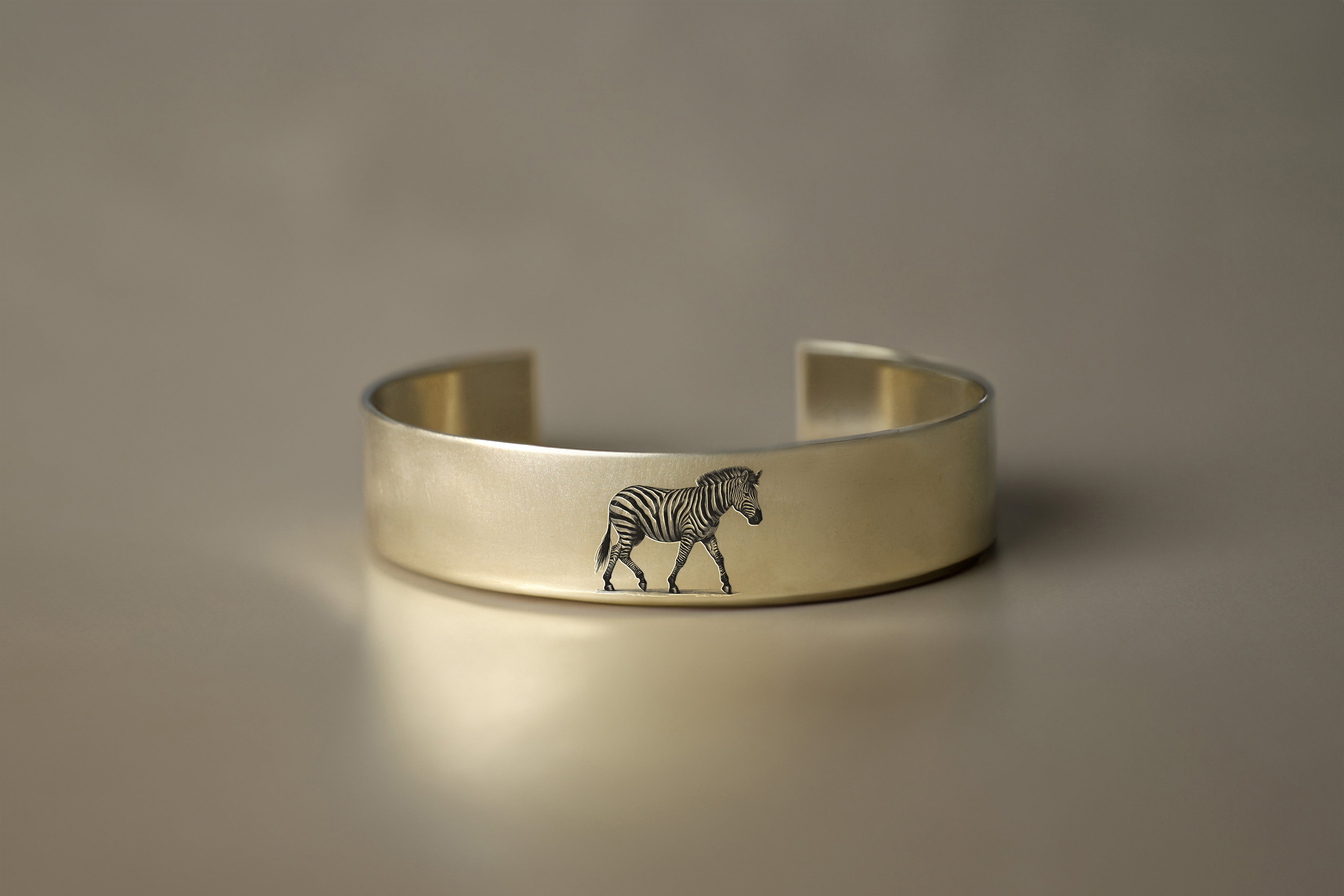 Zebra Open Cuff Bracelet