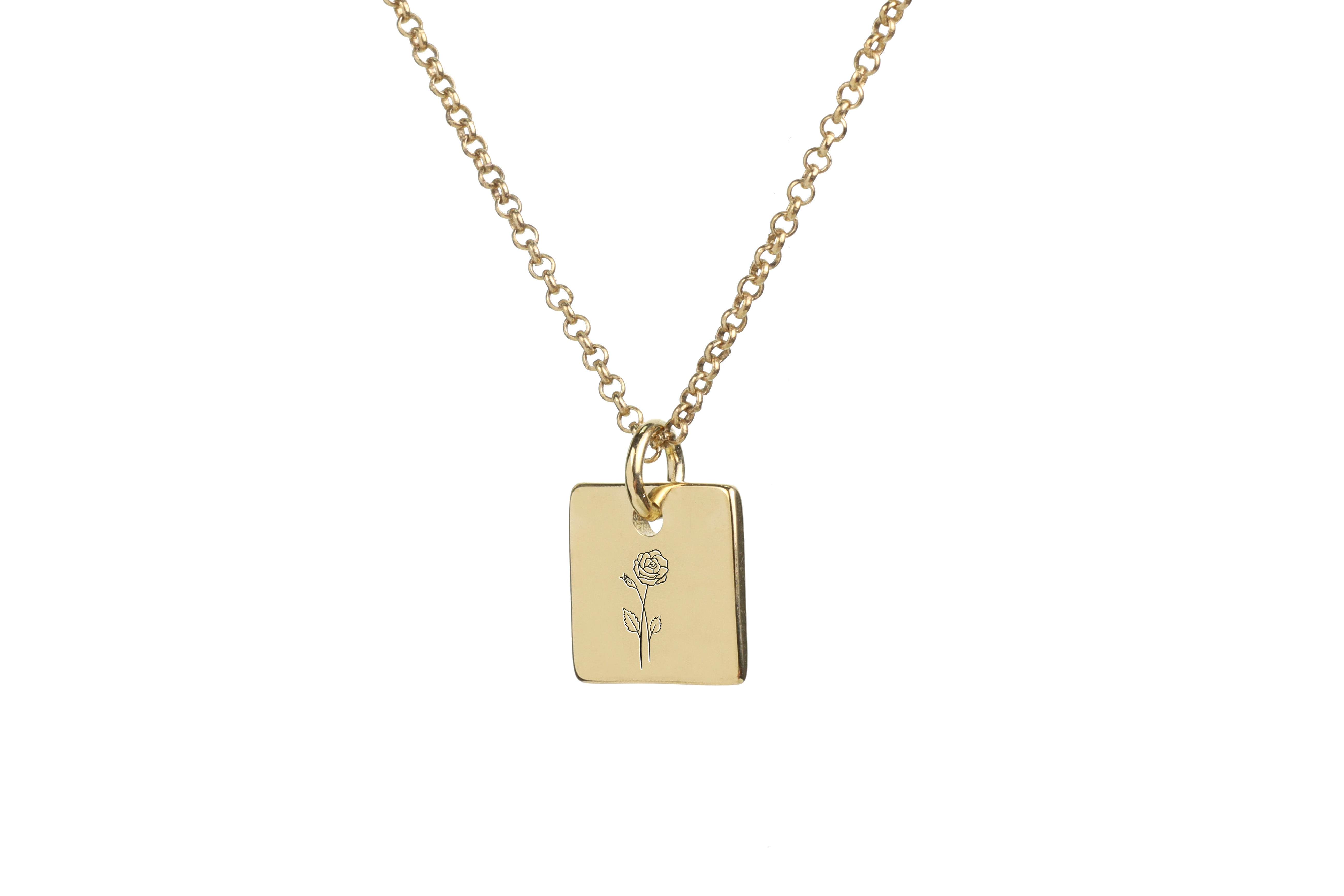 June Birth Month Engraved Necklace