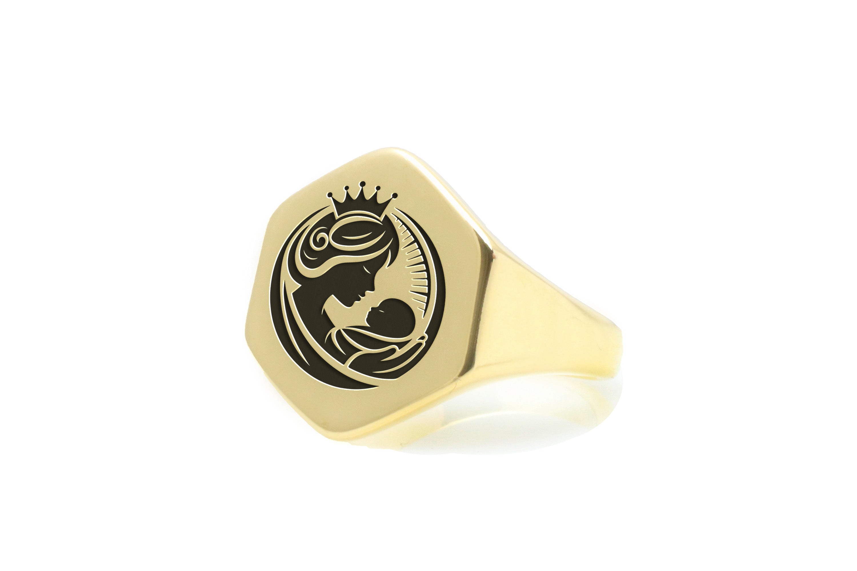 Engraved Mother And Child Ring