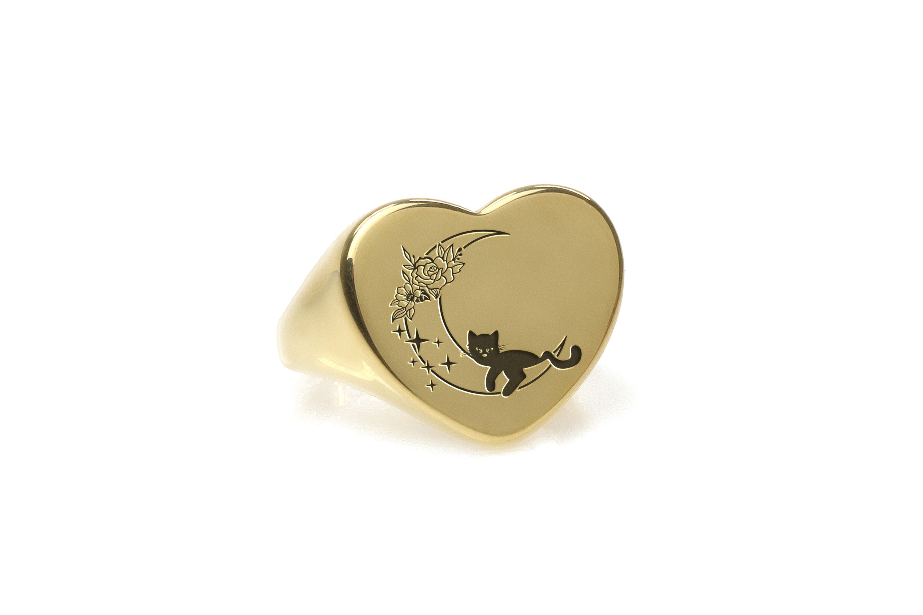 Cat On The Moon Ring