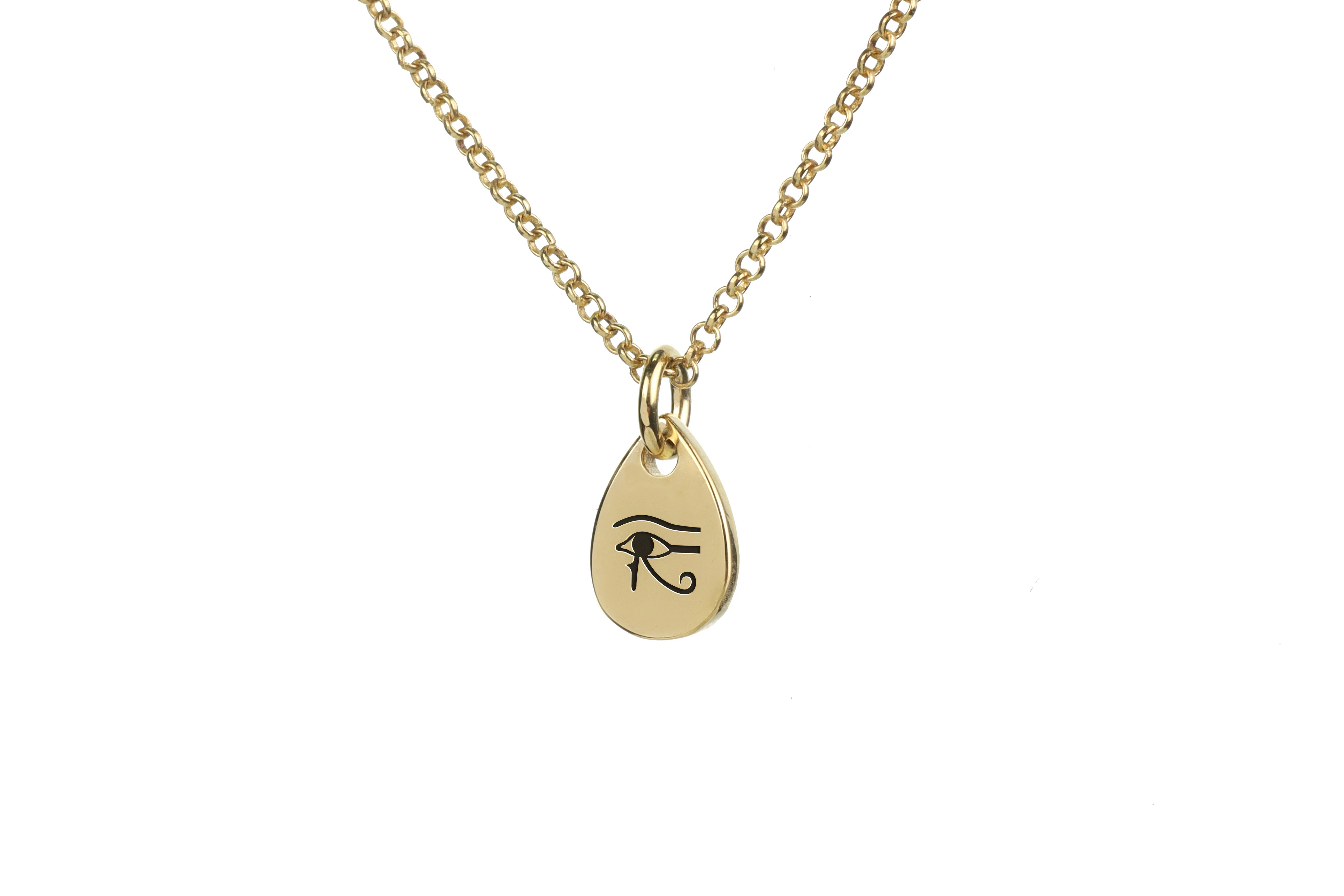 14k Gold Eye of Horus Necklace