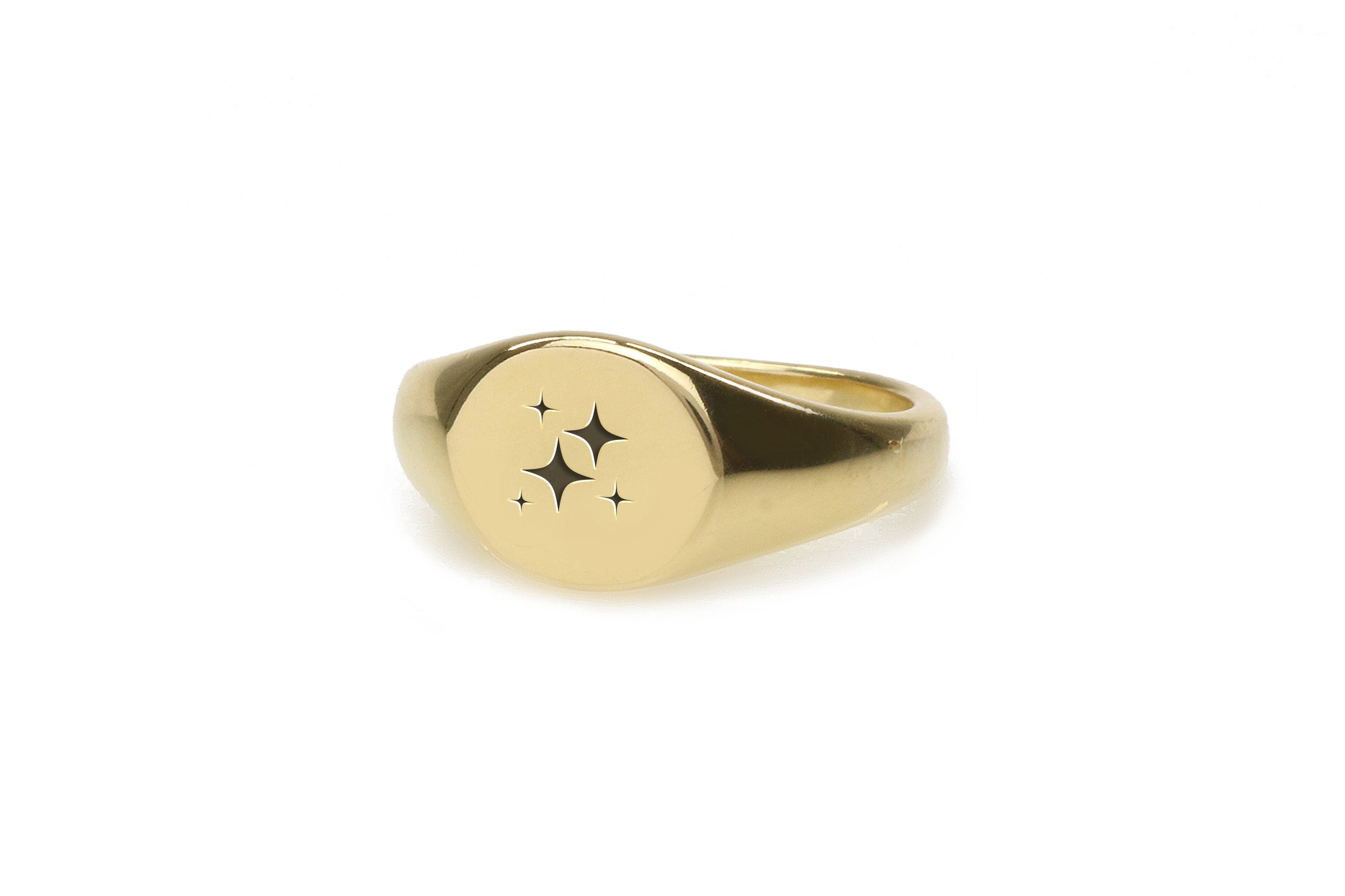 Cute Stars Engraved Ring