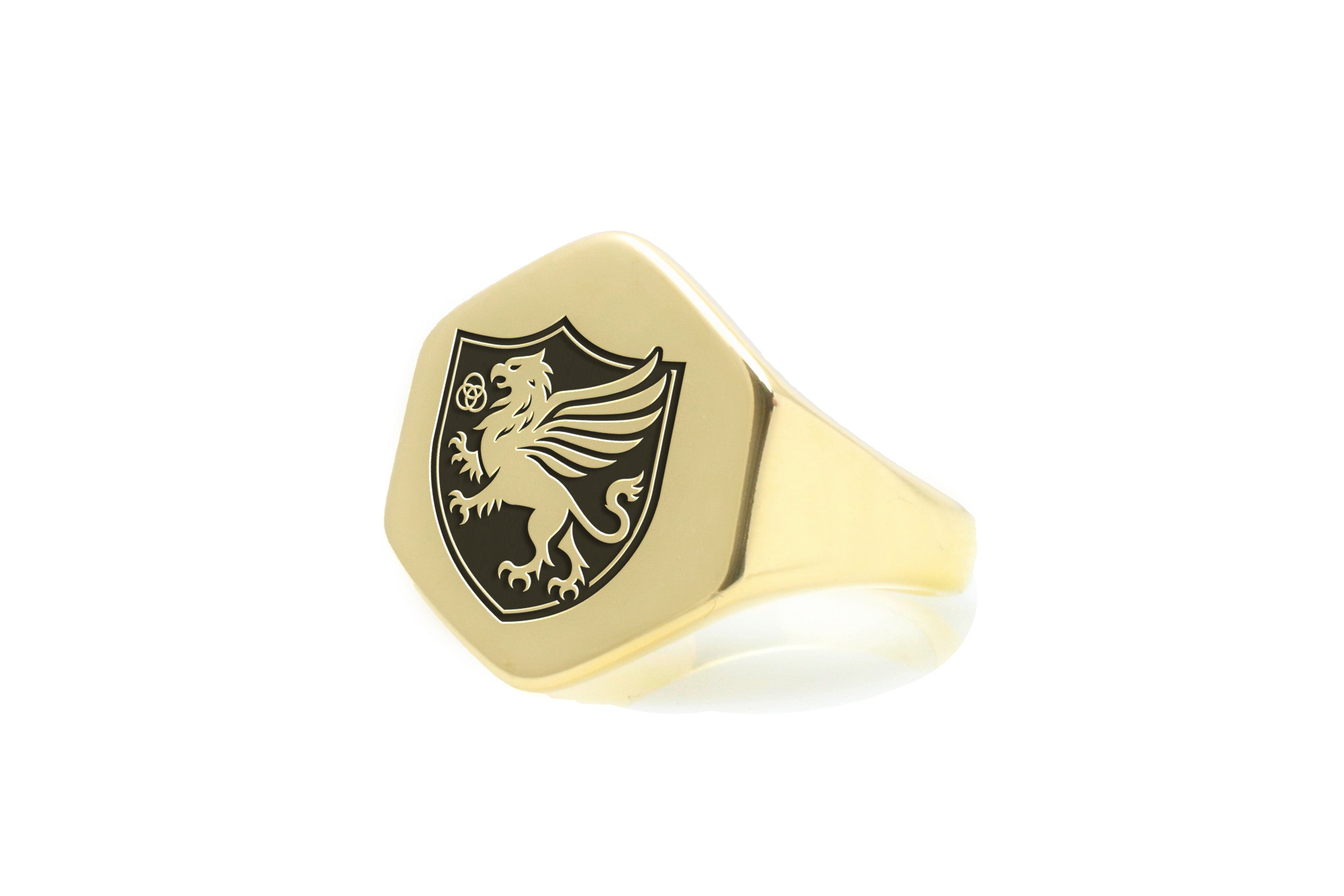 Griffin Crest Signet Ring in Gold