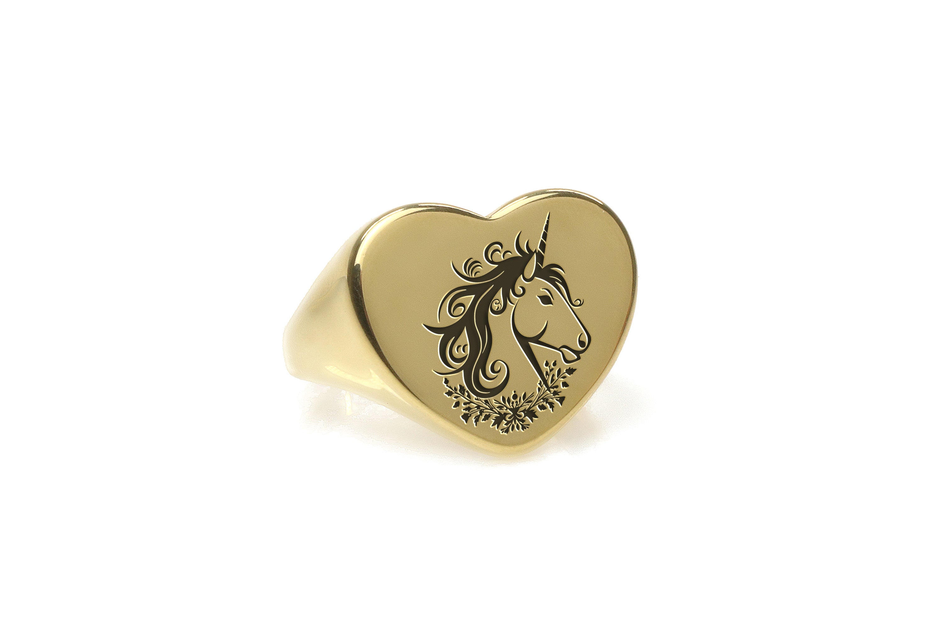 Heart-Shaped Unicorn Ring