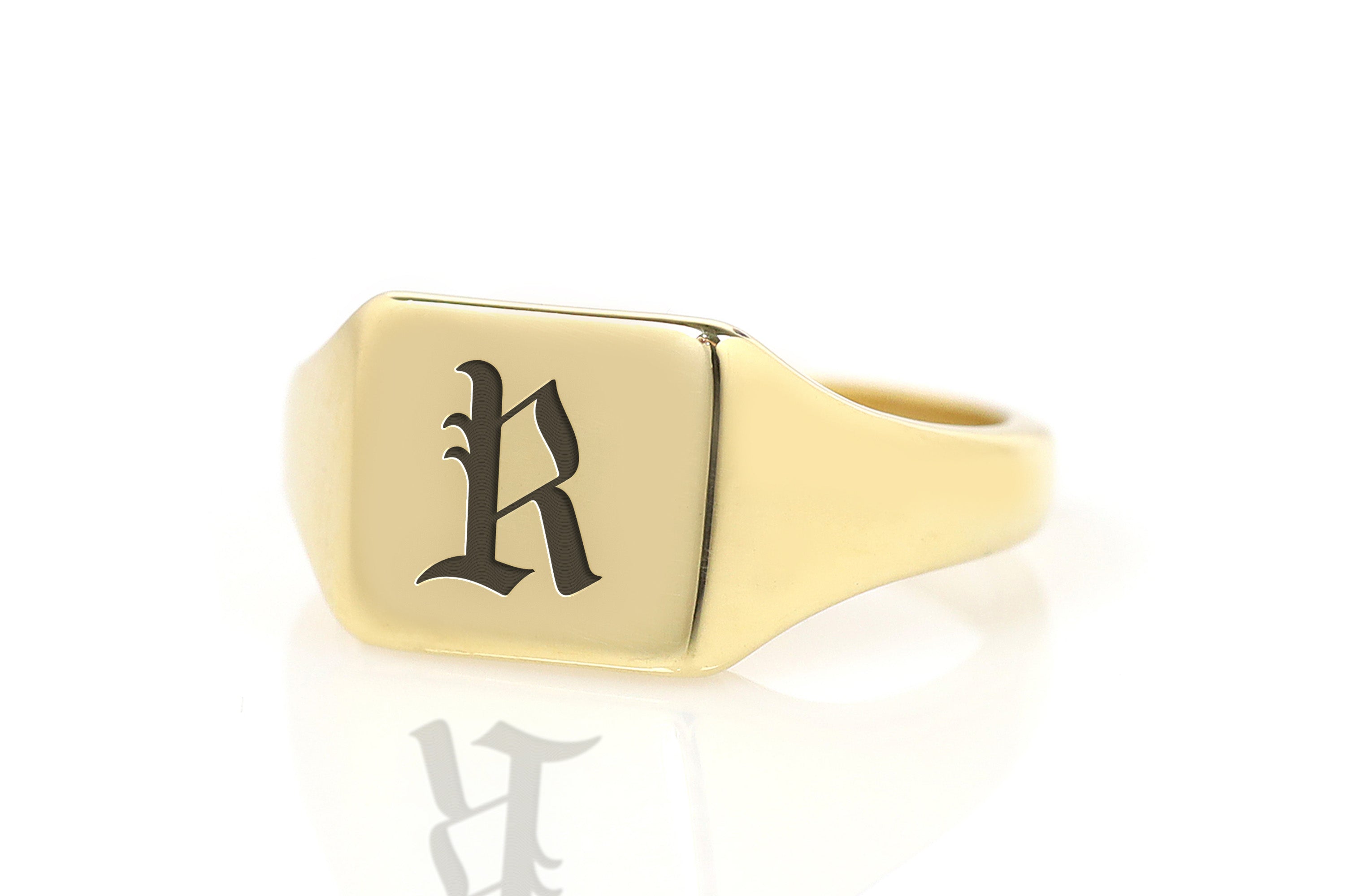 Custom Letter Engraved Ring