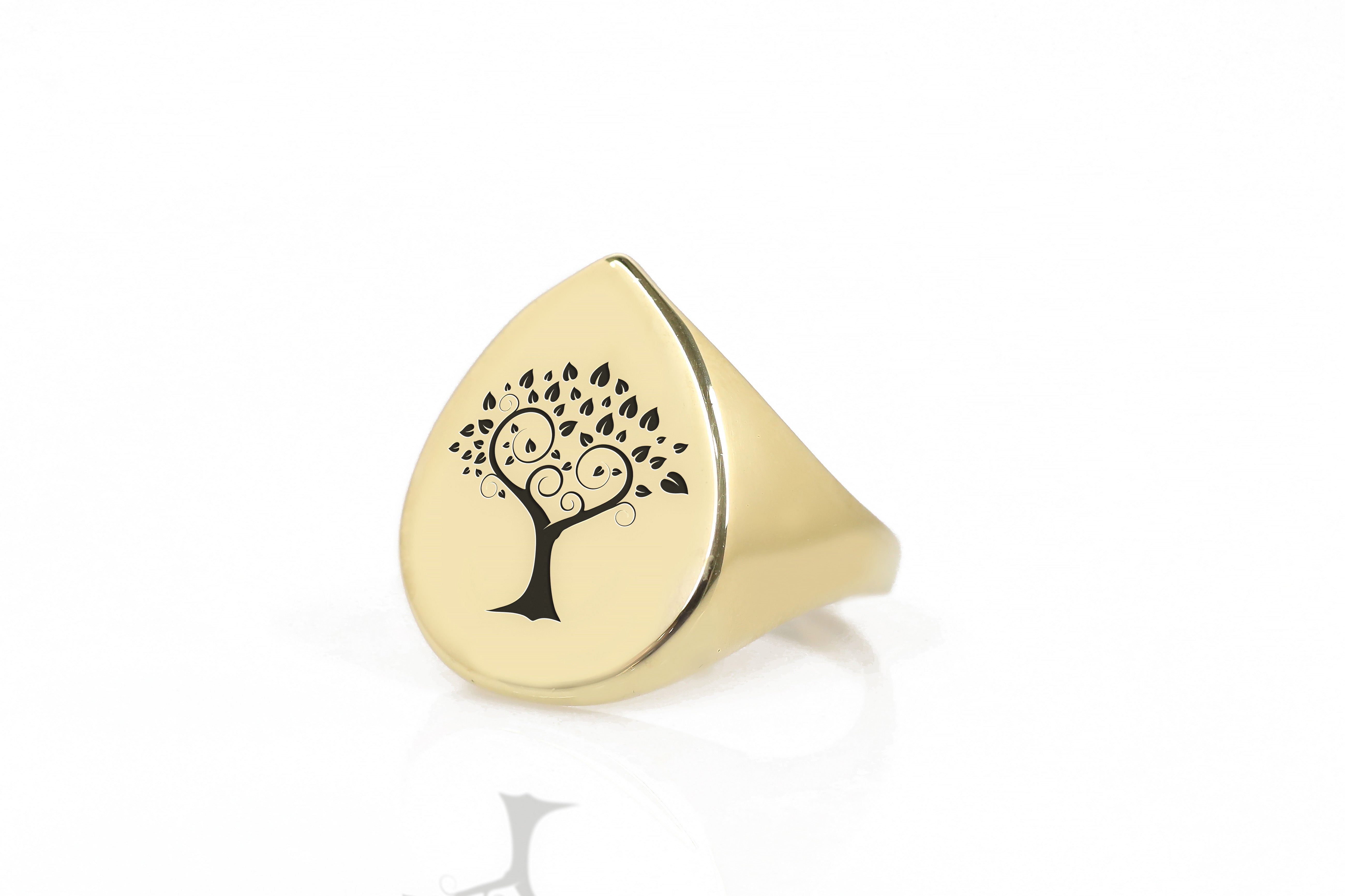 Tree Of Life Engraved Ring
