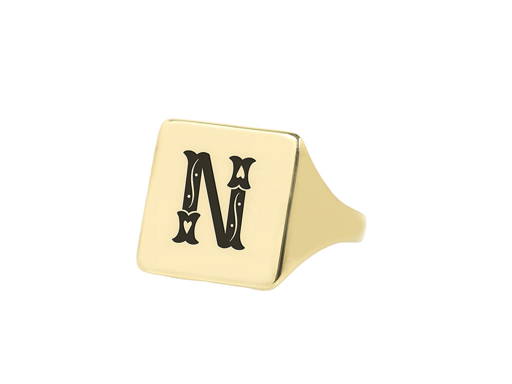 Custom Poker Letter Ring