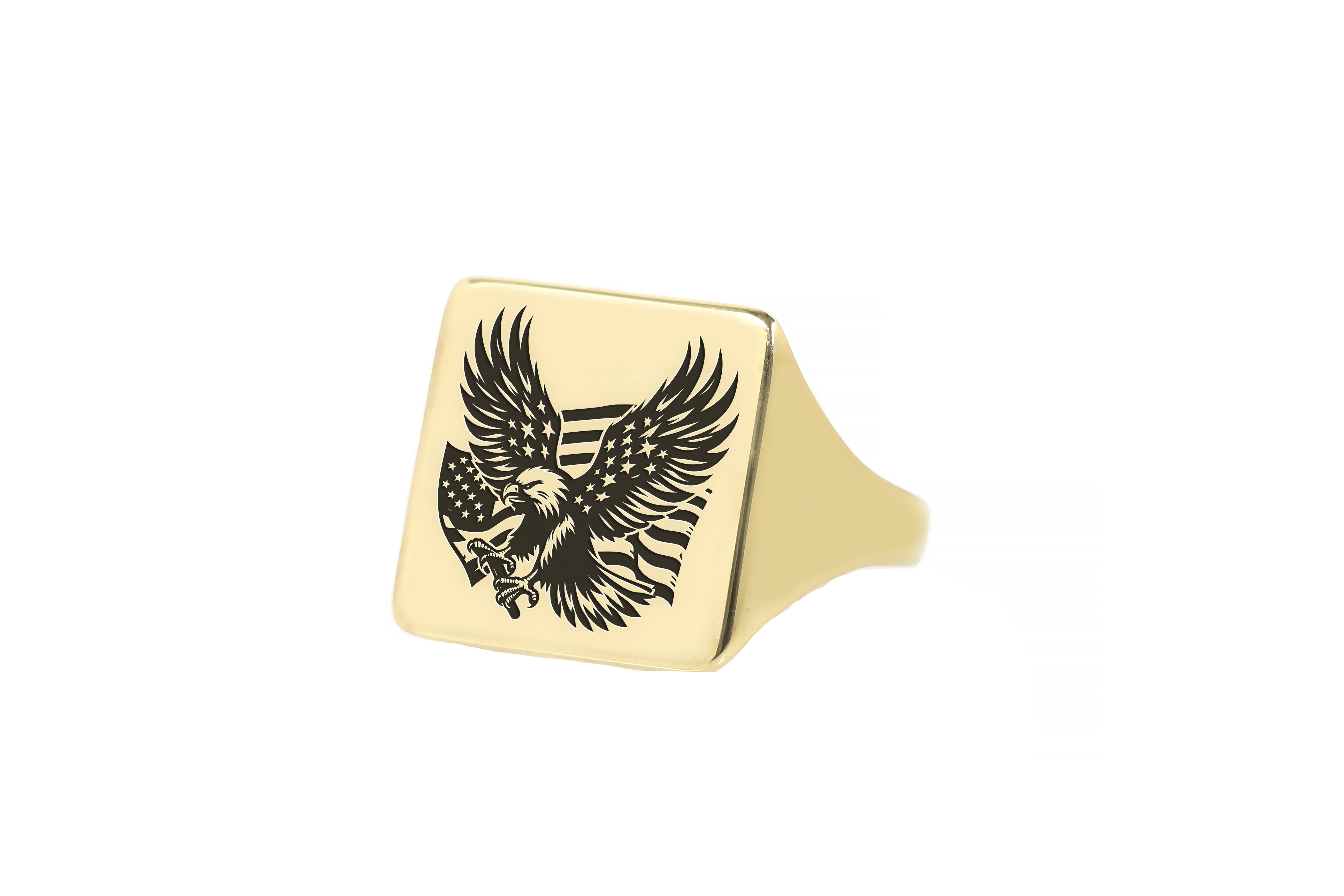 American Gold Signet Ring