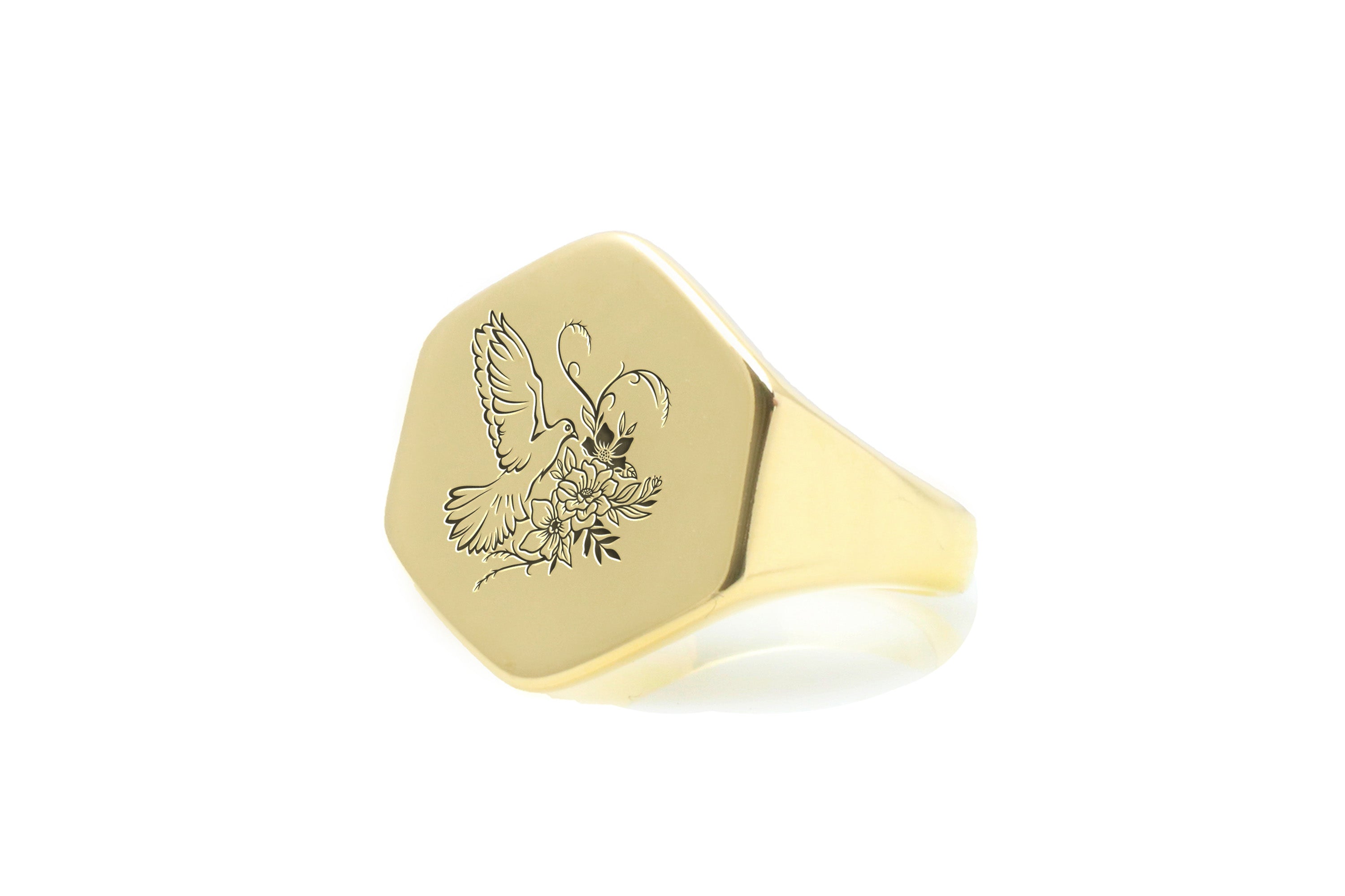 Pigeon Hexagon Ring