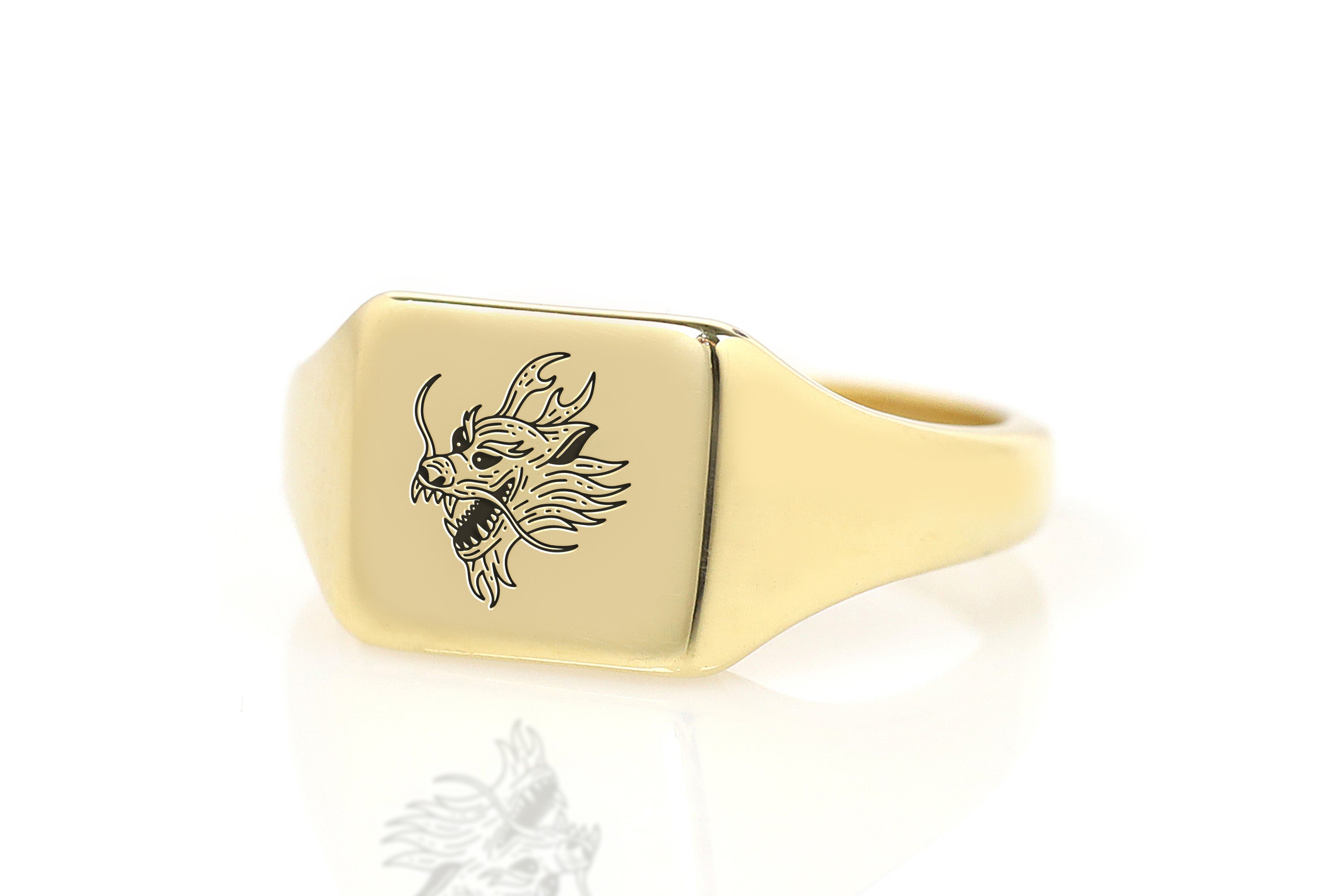 Gothic Dragon Signet Ring