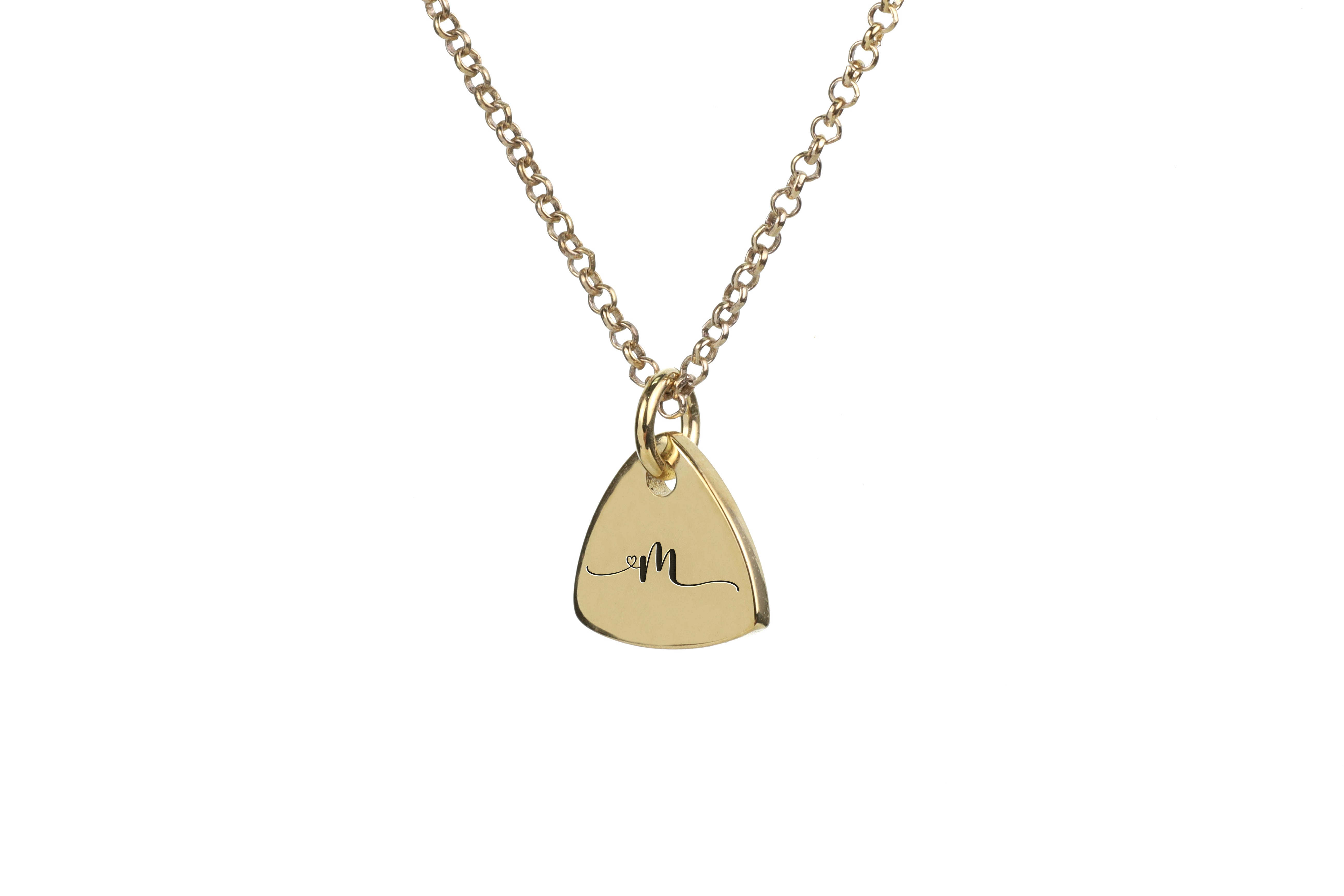 Engraved Name Initial Necklace