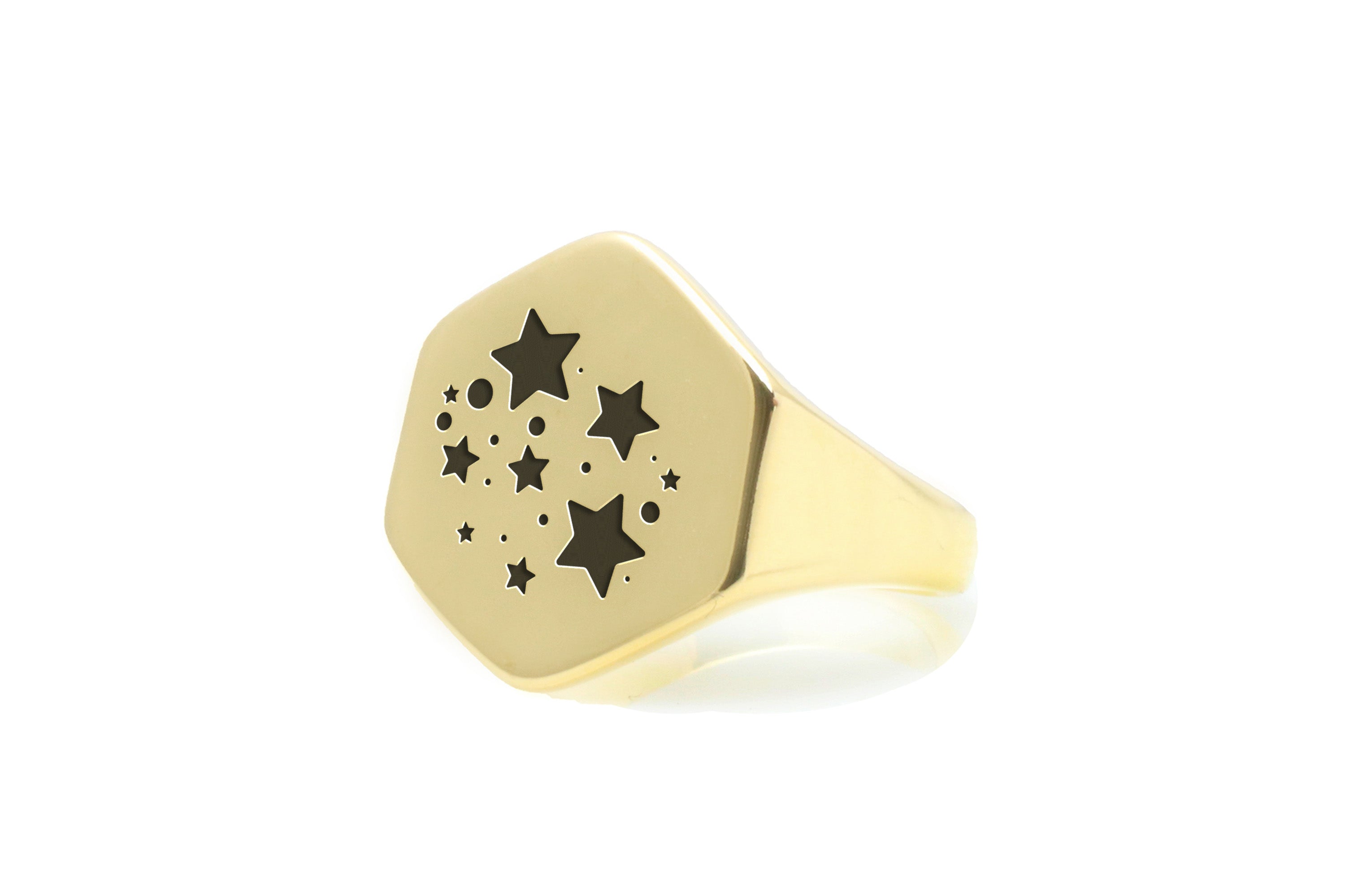 Engraved Stars Ring
