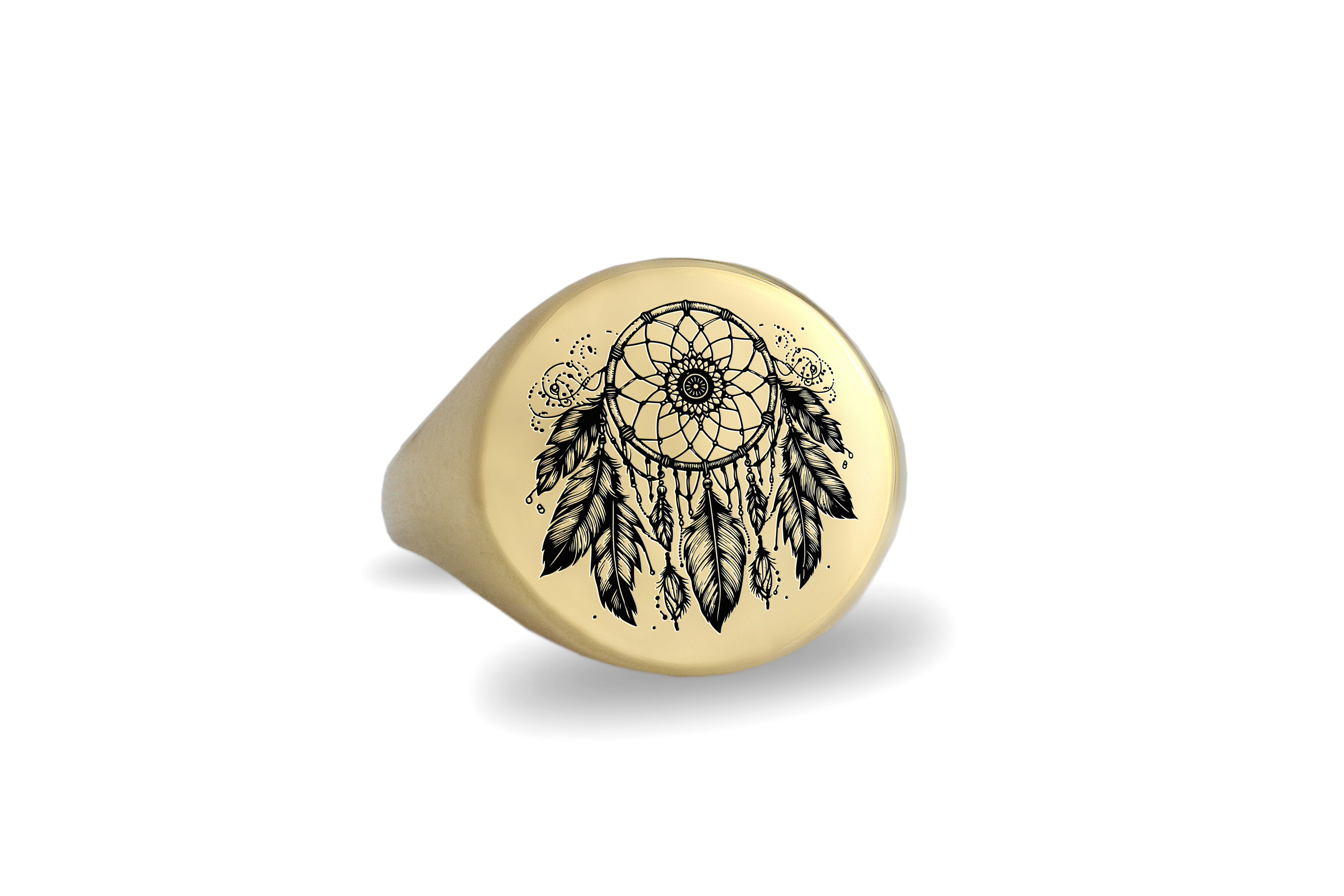 Engraved Dream Catcher Ring